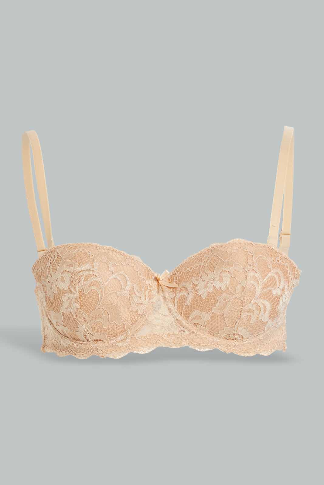 Redtag-Black/Beige-Plain-Lace-Paddeed-Push-Up-Bra-(2-Pack)-Category:Bras,-Colour:Assorted,-Deals:New-In,-Dept:Ladieswear,-Filter:Women's-Clothing,-New-In-Women-APL,-Non-Sale,-Section:Women,-W22A,-Women-Bras--