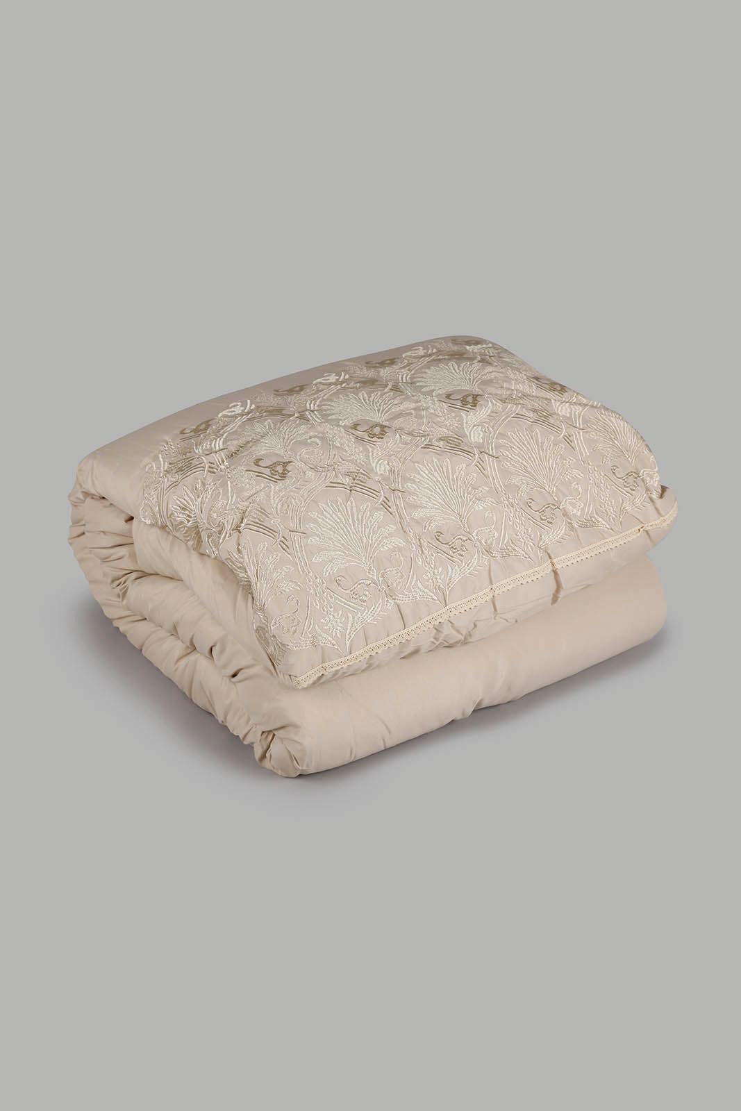 Redtag-Beige-7Pc-Embroidery-Comforter-Set-(King-Size)-Category:Comforters,-Colour:Beige,-Deals:New-In,-Filter:Home-Bedroom,-HMW-BED-Comforters,-New-In-HMW-BED,-Non-Sale,-Section:Homewares,-W22A-Home-Bedroom-