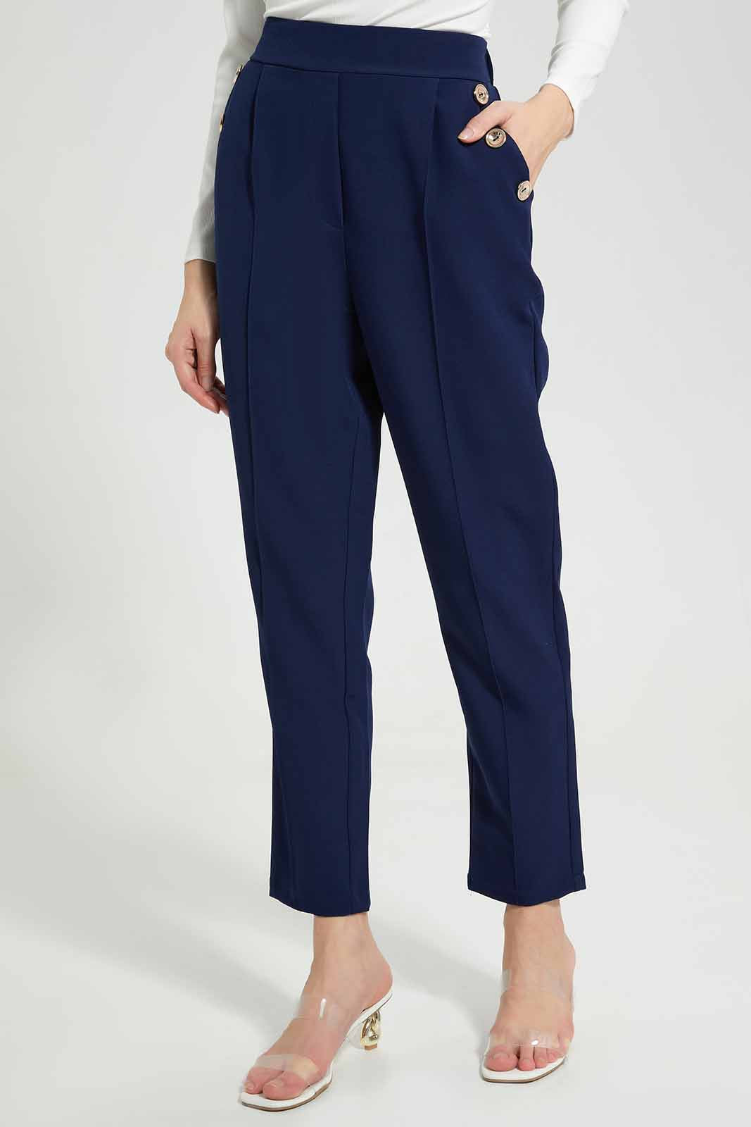 Redtag-Blue-Pant-Category:Trousers,-Colour:Blue,-Deals:New-In,-Dept:Ladieswear,-Filter:Women's-Clothing,-LDC,-LDC-Trousers,-New-In-LDC-APL,-Non-Sale,-Section:Women,-W22B-Women's-