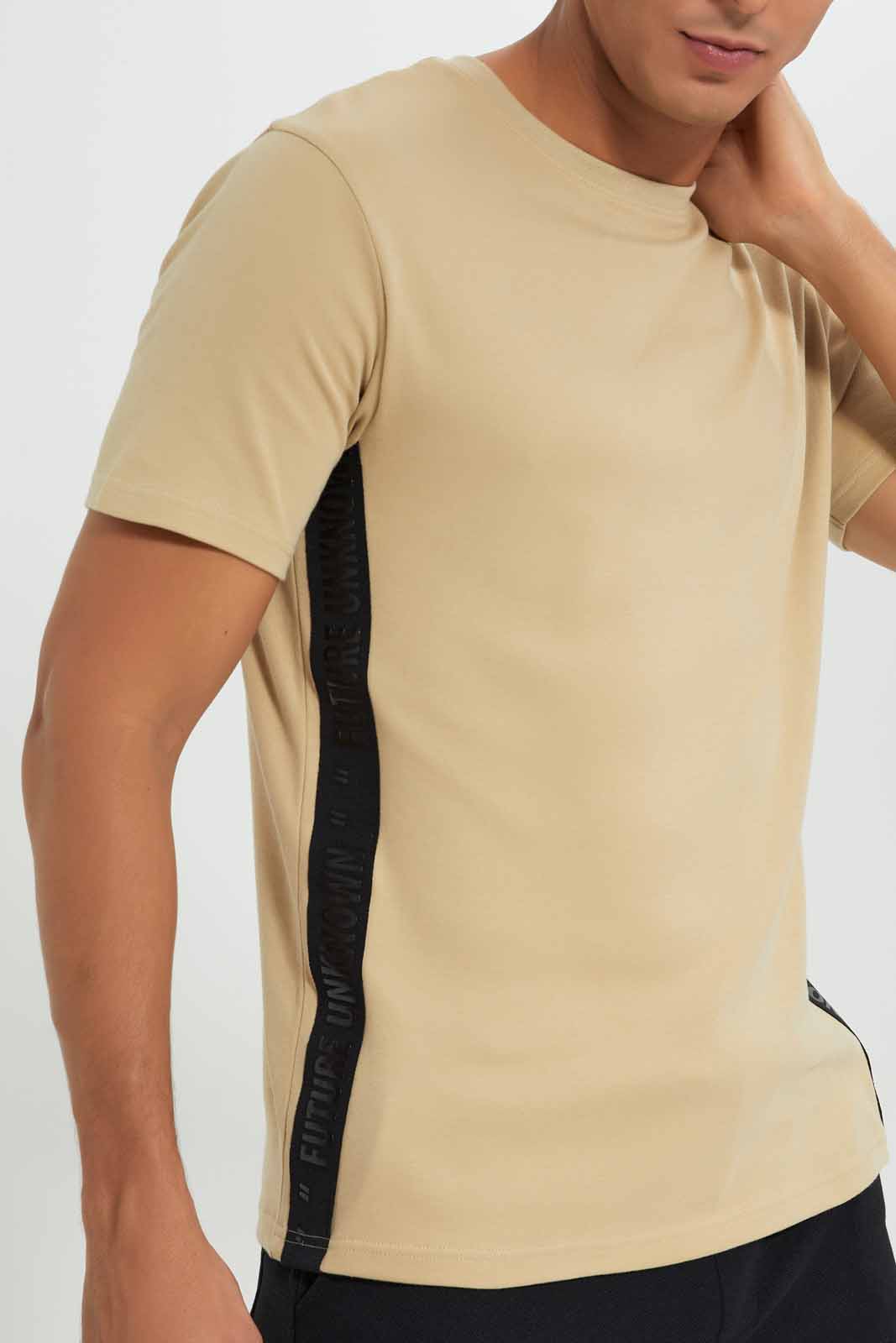 Redtag-Beige-Tee-Category:T-Shirts,-Colour:Beige,-Deals:New-In,-Filter:Men's-Clothing,-KSH,-Men-T-Shirts,-New-In-Men-APL,-Non-Sale,-Section:Men,-W22A-Men's-