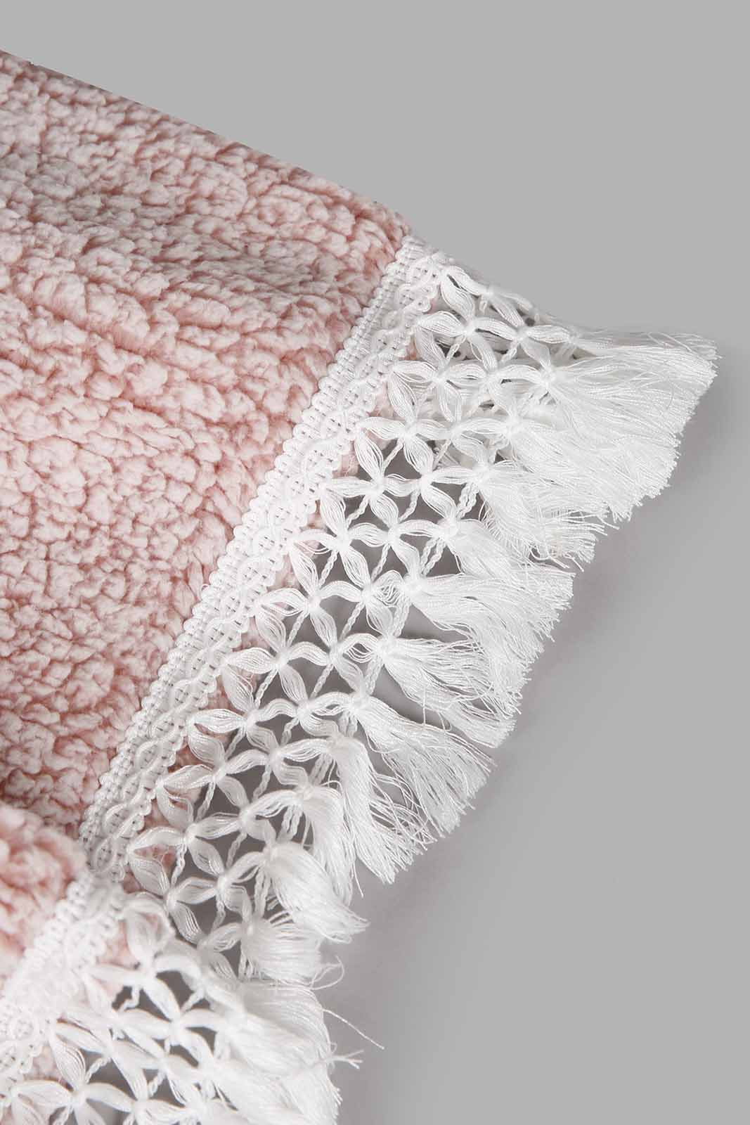 Redtag-Pink-Fur-Sherpa-Throw-With-Lace-Fringe-Category:Throws,-Colour:Pink,-Deals:New-In,-Filter:Home-Bedroom,-HMW-BED-Throws,-New-In-HMW-BED,-Non-Sale,-Section:Homewares,-W22A-Home-Bedroom-
