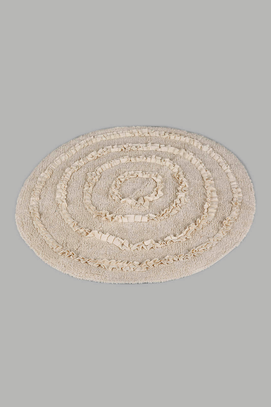 Redtag-Beige-Cotton-Tufted-Crochet-Round-Dhurrie-Category:Rugs,-Colour:Beige,-Deals:New-In,-Filter:Home-Decor,-HMW-HOM-Rugs-&-Door-Mats,-New-In-HMW-HOM,-Non-Sale,-Section:Homewares,-W22B-Home-Decor-