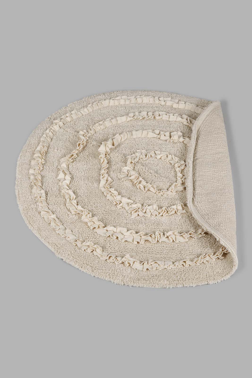 Redtag-Beige-Cotton-Tufted-Crochet-Round-Dhurrie-Category:Rugs,-Colour:Beige,-Deals:New-In,-Filter:Home-Decor,-HMW-HOM-Rugs-&-Door-Mats,-New-In-HMW-HOM,-Non-Sale,-Section:Homewares,-W22B-Home-Decor-