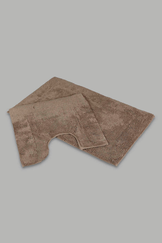 Redtag-Taupe-Bathmat-(2-Piece)-Category:Bathmats,-Colour:Taupe,-Deals:New-In,-Filter:Home-Bathroom,-HMW-BAC-Bath-Accessories,-New-In-HMW-BAC,-Non-Sale,-Section:Homewares,-W22B-Home-Bathroom-
