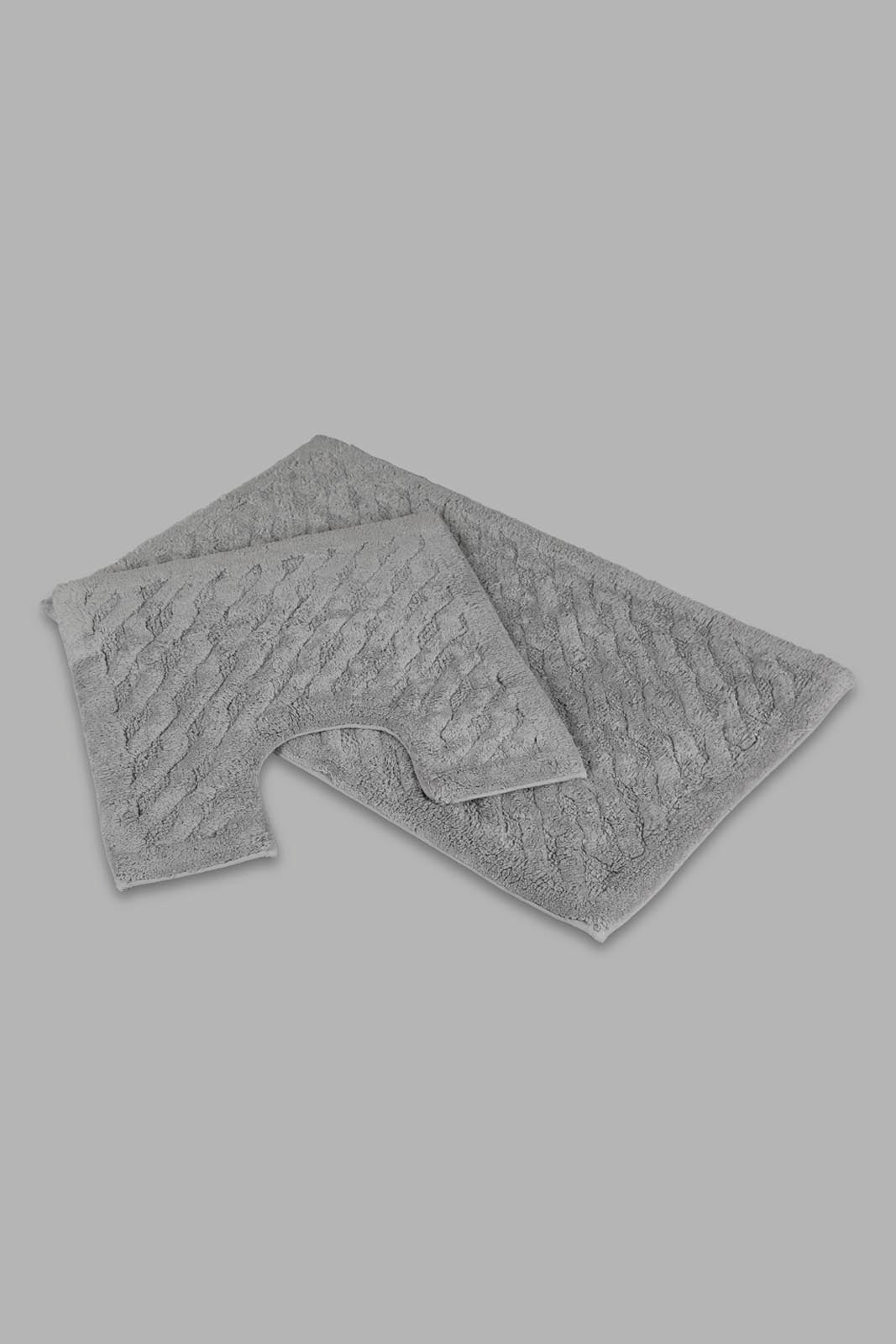 Redtag-Grey-Bathmat-(2-Piece)-Category:Bathmats,-Colour:Grey,-Deals:New-In,-Filter:Home-Bathroom,-HMW-BAC-Bath-Accessories,-New-In-HMW-BAC,-Non-Sale,-Section:Homewares,-W22B-Home-Bathroom-