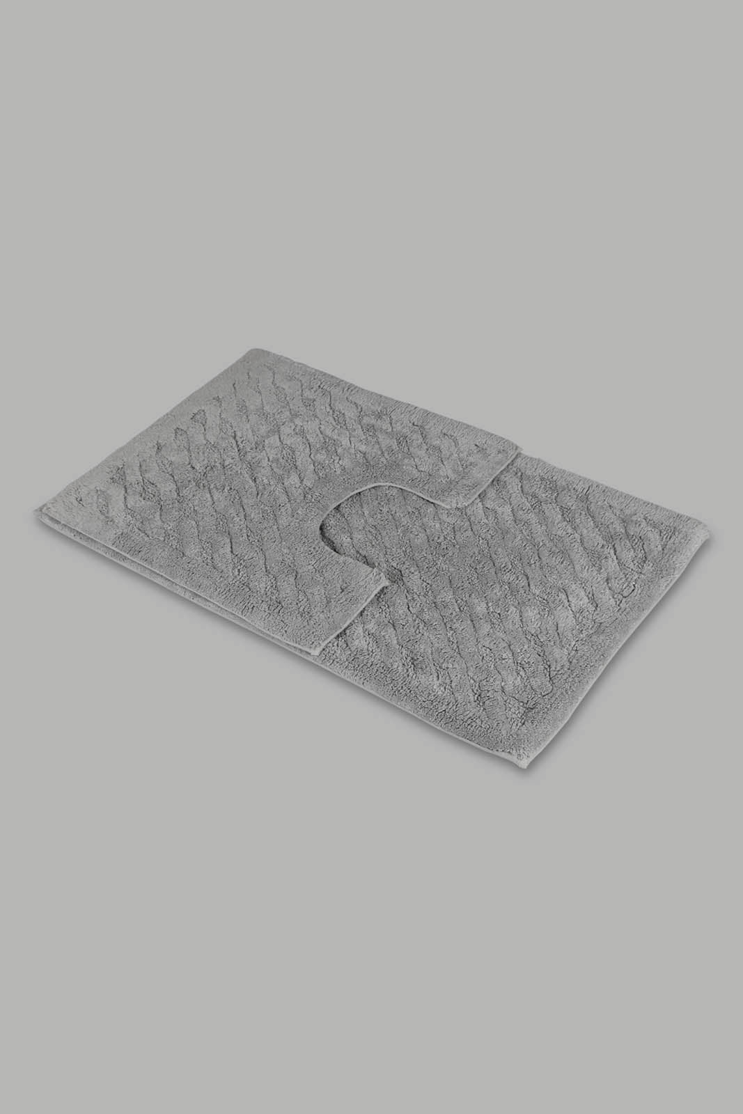 Redtag-Grey-Bathmat-(2-Piece)-Category:Bathmats,-Colour:Grey,-Deals:New-In,-Filter:Home-Bathroom,-HMW-BAC-Bath-Accessories,-New-In-HMW-BAC,-Non-Sale,-Section:Homewares,-W22B-Home-Bathroom-