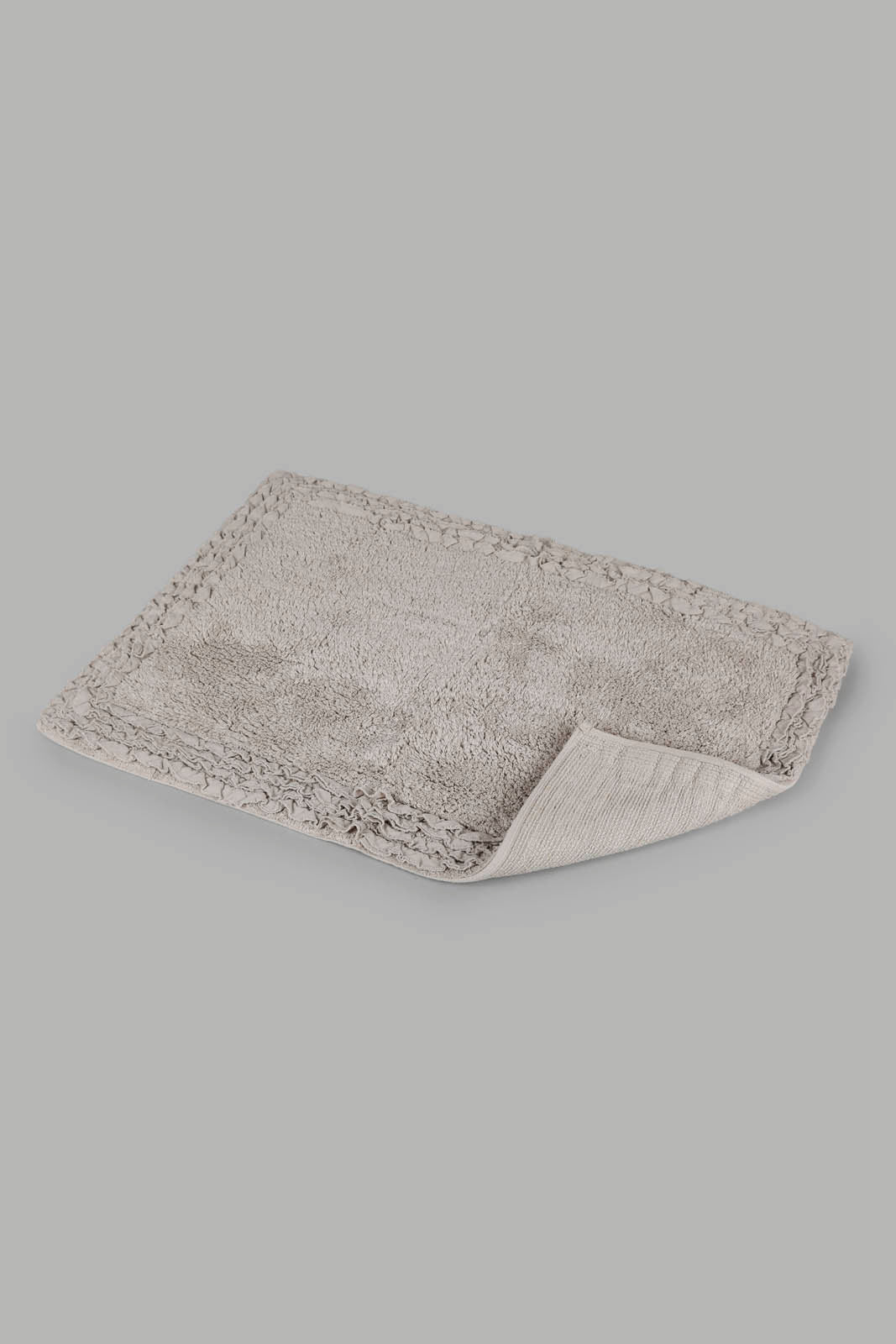 Redtag-Grey-Tufted-Frill-Bathmat-Category:Bathmats,-Colour:Grey,-Deals:New-In,-Filter:Home-Bathroom,-HMW-BAC-Bath-Accessories,-New-In-HMW-BAC,-Non-Sale,-Section:Homewares,-W22B-Home-Bathroom-