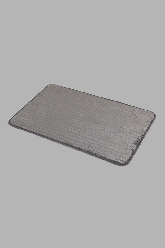 Redtag-Grey-Memory-Foam-Bath-Mat-Category:Bathmats,-Colour:Grey,-Deals:New-In,-Dept:Home,-Filter:Home-Bathroom,-HMW-BAC-Bath-Accessories,-New-In-HMW-BAC,-Non-Sale,-Section:Homewares,-W22B-Home-Bathroom-