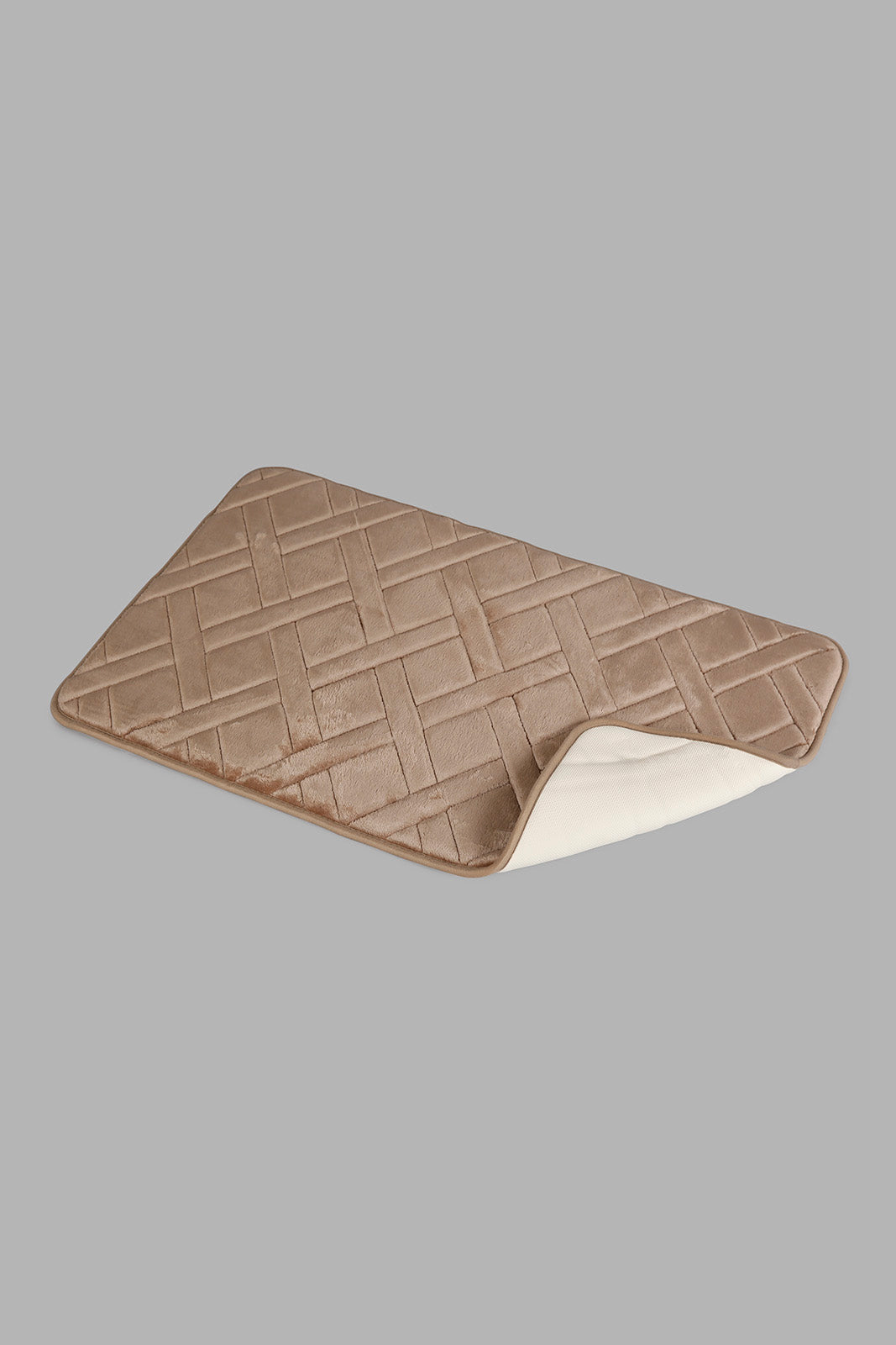 Redtag-Taupe-Memory-Foam-Bath-Mat-Category:Bathmats,-Colour:Taupe,-Deals:New-In,-Dept:Home,-Filter:Home-Bathroom,-HMW-BAC-Bath-Accessories,-New-In-HMW-BAC,-Non-Sale,-Section:Homewares,-W22B-Home-Bathroom-
