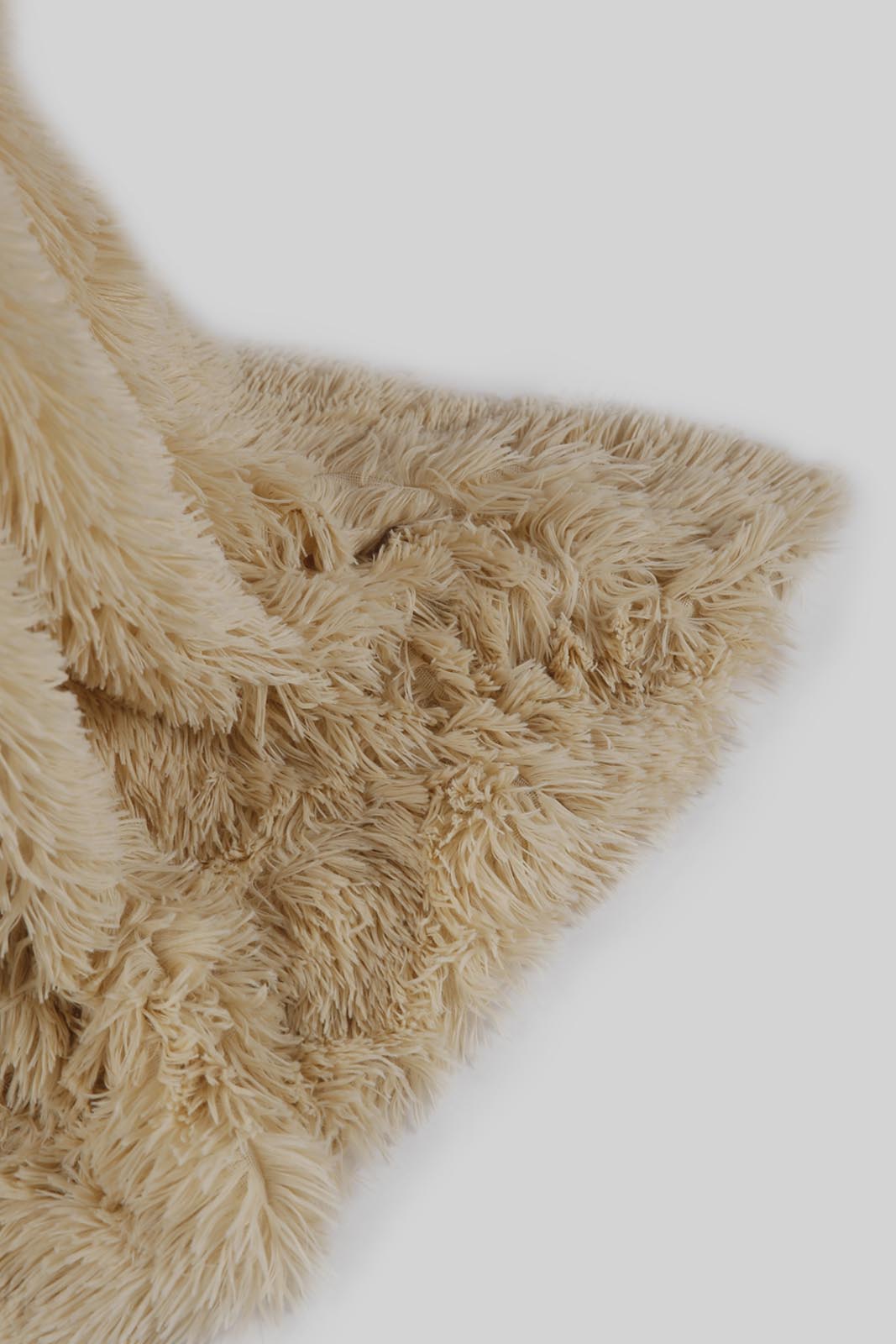Redtag-Beige-Fur-Throw-Category:Throws,-Colour:Beige,-Deals:New-In,-Filter:Home-Bedroom,-HMW-BED-Throws,-New-In-HMW-BED,-Non-Sale,-Section:Homewares,-W22A-Home-Bedroom-