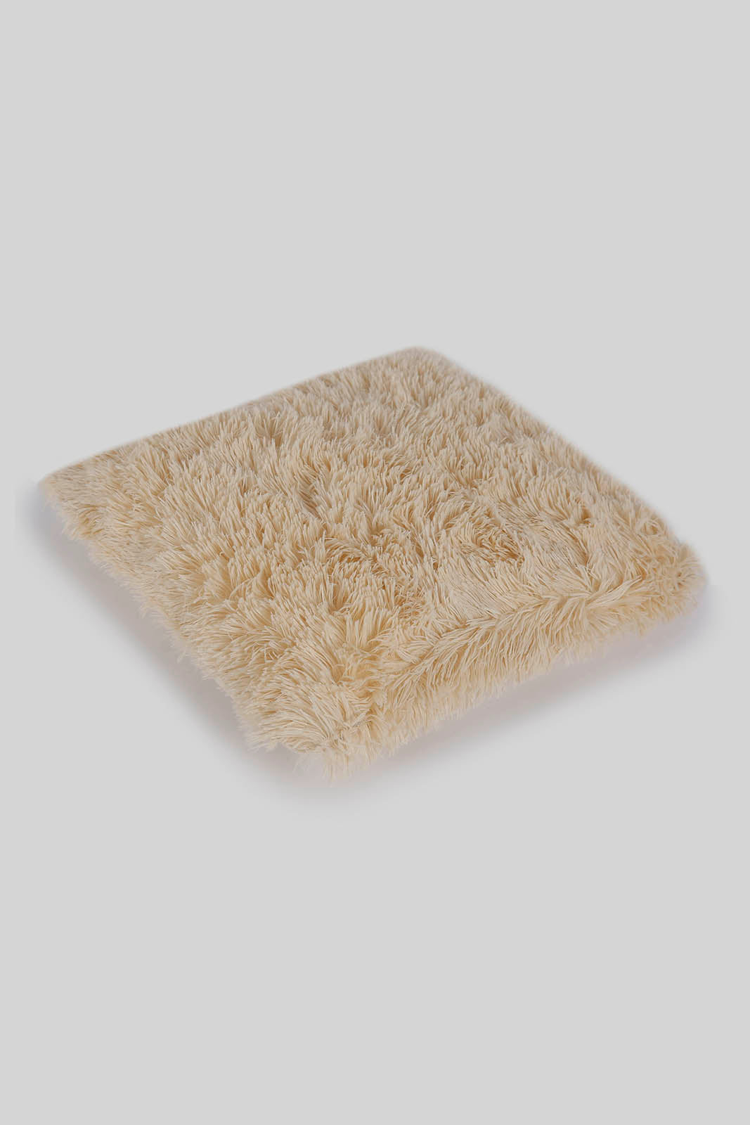 Redtag-Beige-Fur-Cushion-Category:Cushions,-Colour:Beige,-Deals:New-In,-Dept:Home,-Filter:Home-Bedroom,-HMW-BED-Cushions,-New-In-HMW-BED,-Non-Sale,-Section:Homewares,-W22A-Home-Bedroom-