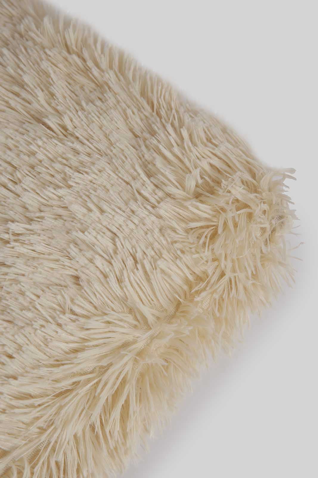 Redtag-Beige-Fur-Cushion-Category:Cushions,-Colour:Beige,-Deals:New-In,-Dept:Home,-Filter:Home-Bedroom,-HMW-BED-Cushions,-New-In-HMW-BED,-Non-Sale,-Section:Homewares,-W22A-Home-Bedroom-