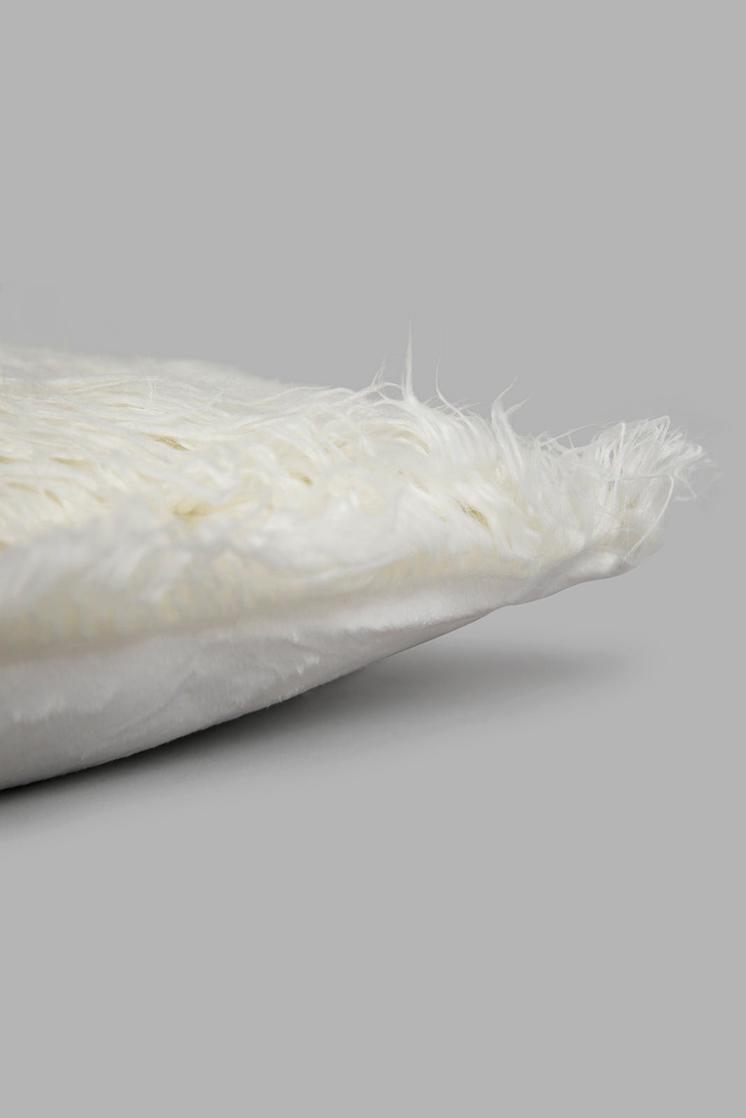 Redtag-Ivory-Fur-Cushion-Category:Cushions,-Colour:Ivory,-Deals:New-In,-Filter:Home-Bedroom,-HMW-BED-Cushions,-New-In-HMW-BED,-Non-Sale,-Section:Homewares,-W22A-Home-Bedroom-