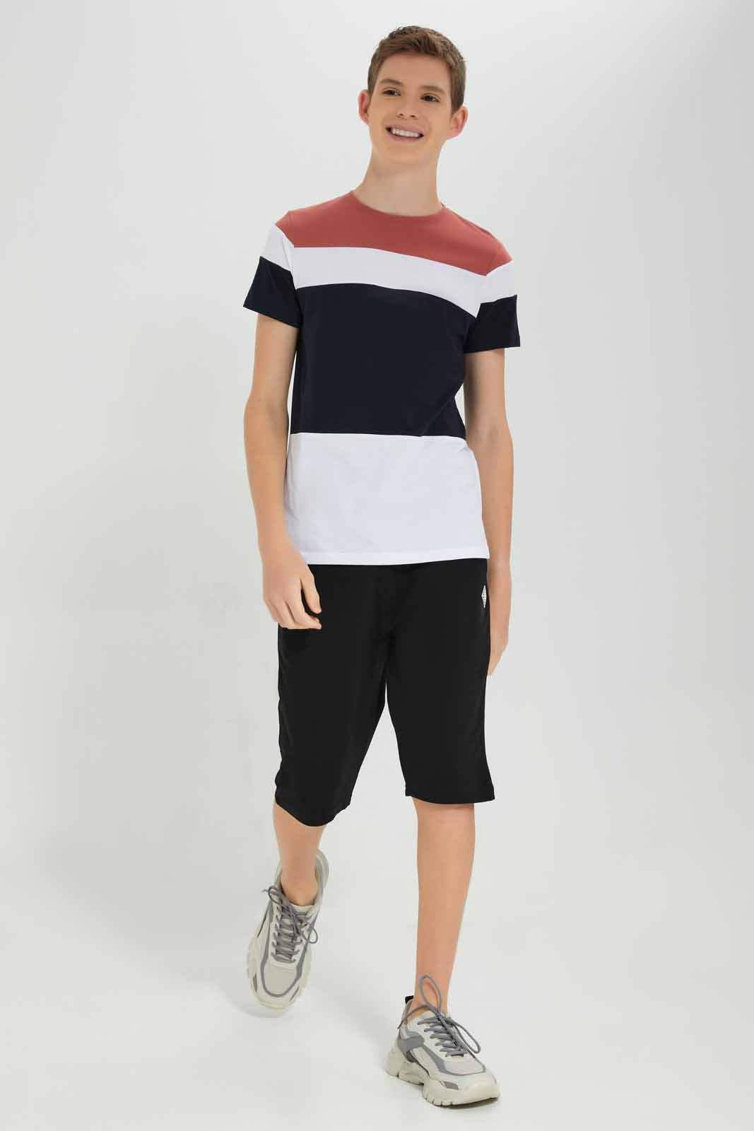 Redtag-Black-Pique-Active-Shorts-BSR-Shorts,-Category:Shorts,-Colour:Black,-Deals:New-In,-Filter:Senior-Boys-(8-to-14-Yrs),-New-In-BSR-APL,-Non-Sale,-Section:Boys-(0-to-14Yrs),-TBL,-W22A-Senior-Boys-9 to 14 Years