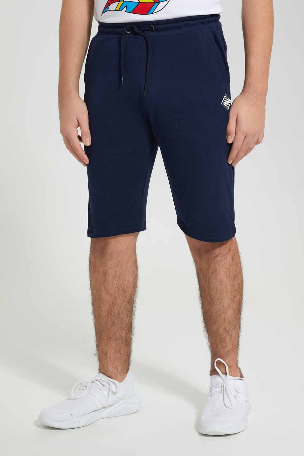 Redtag-Navy-Pique-Active-Shorts-BSR-Shorts,-Category:Shorts,-Colour:Navy,-Deals:New-In,-Filter:Senior-Boys-(8-to-14-Yrs),-New-In-BSR-APL,-Non-Sale,-Section:Boys-(0-to-14Yrs),-TBL,-W22A-Senior-Boys-9 to 14 Years