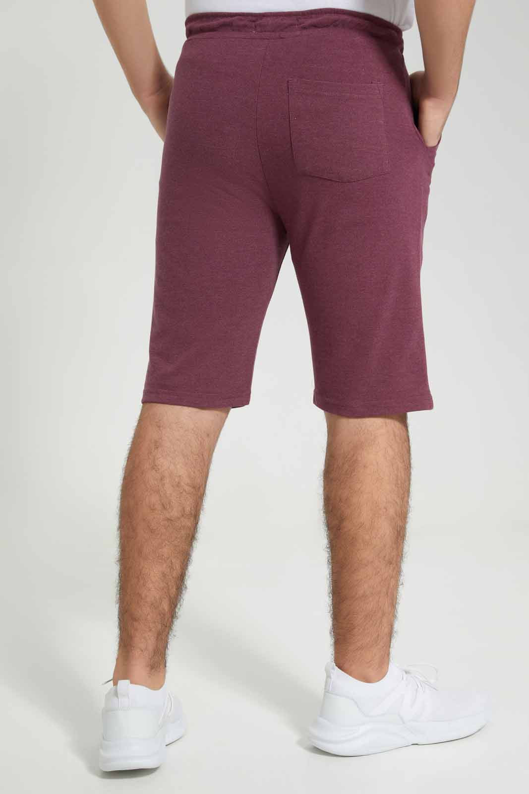 Redtag-Burgundy-Pique-Active-Shorts-BSR-Shorts,-Category:Shorts,-Colour:Burgundy,-Deals:New-In,-Filter:Senior-Boys-(8-to-14-Yrs),-New-In-BSR-APL,-Non-Sale,-Section:Boys-(0-to-14Yrs),-TBL,-W22A-Senior-Boys-9 to 14 Years