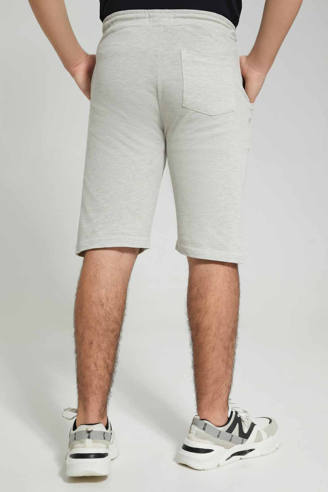 Redtag-Ecru-Mel-Pique-Active-Shorts-BSR-Shorts,-Category:Shorts,-Colour:Ecru,-Deals:New-In,-Filter:Senior-Boys-(8-to-14-Yrs),-New-In-BSR-APL,-Non-Sale,-Section:Boys-(0-to-14Yrs),-TBL,-W22A-Senior-Boys-9 to 14 Years