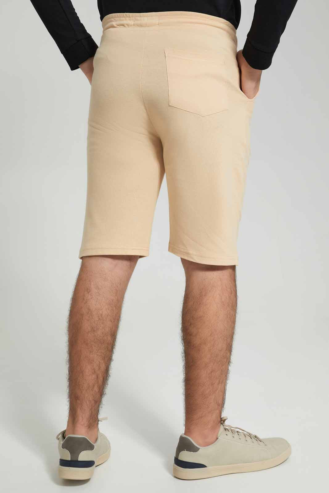 Redtag-Beige-Pique-Active-Shorts-BSR-Shorts,-Category:Shorts,-Colour:Beige,-Deals:New-In,-Filter:Senior-Boys-(8-to-14-Yrs),-New-In-BSR-APL,-Non-Sale,-Section:Boys-(0-to-14Yrs),-TBL,-W22A-Senior-Boys-9 to 14 Years