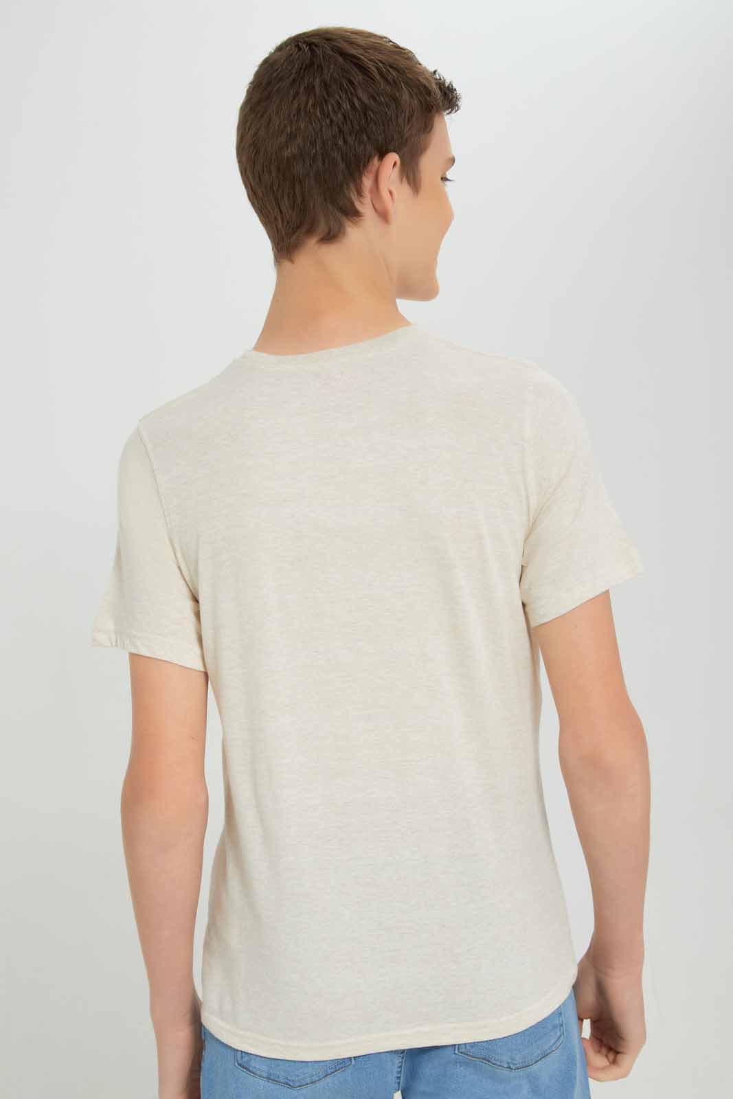 Redtag-Ecru-Mel-Ironman-Tee-BSR-T-Shirts,-Category:T-Shirts,-Colour:Ecru,-Deals:New-In,-Filter:Senior-Boys-(8-to-14-Yrs),-New-In-BSR-APL,-Non-Sale,-Section:Boys-(0-to-14Yrs),-TBL,-W22A-Senior-Boys-9 to 14 Years