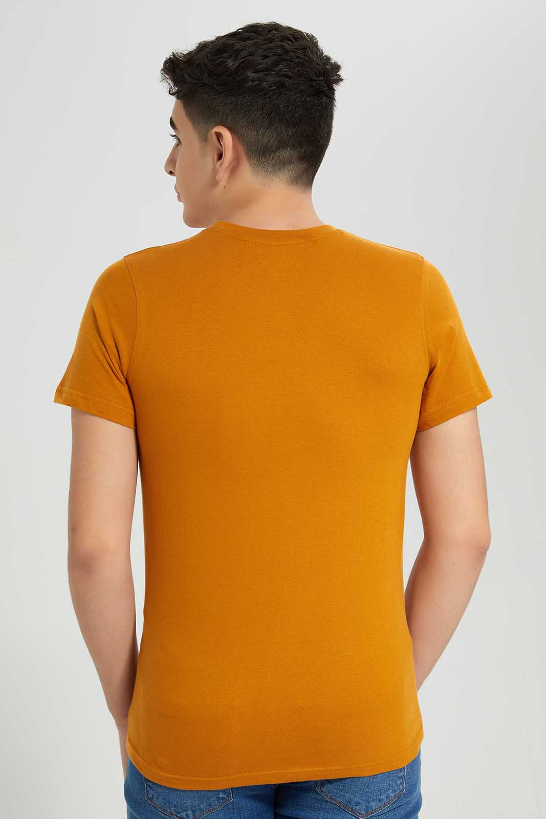 Redtag-Mustard-Black-Adam-Tee-BSR-T-Shirts,-Category:T-Shirts,-Colour:Mustard,-Deals:New-In,-Filter:Senior-Boys-(8-to-14-Yrs),-New-In-BSR-APL,-Non-Sale,-Section:Boys-(0-to-14Yrs),-TBL,-W22A-Senior-Boys-9 to 14 Years