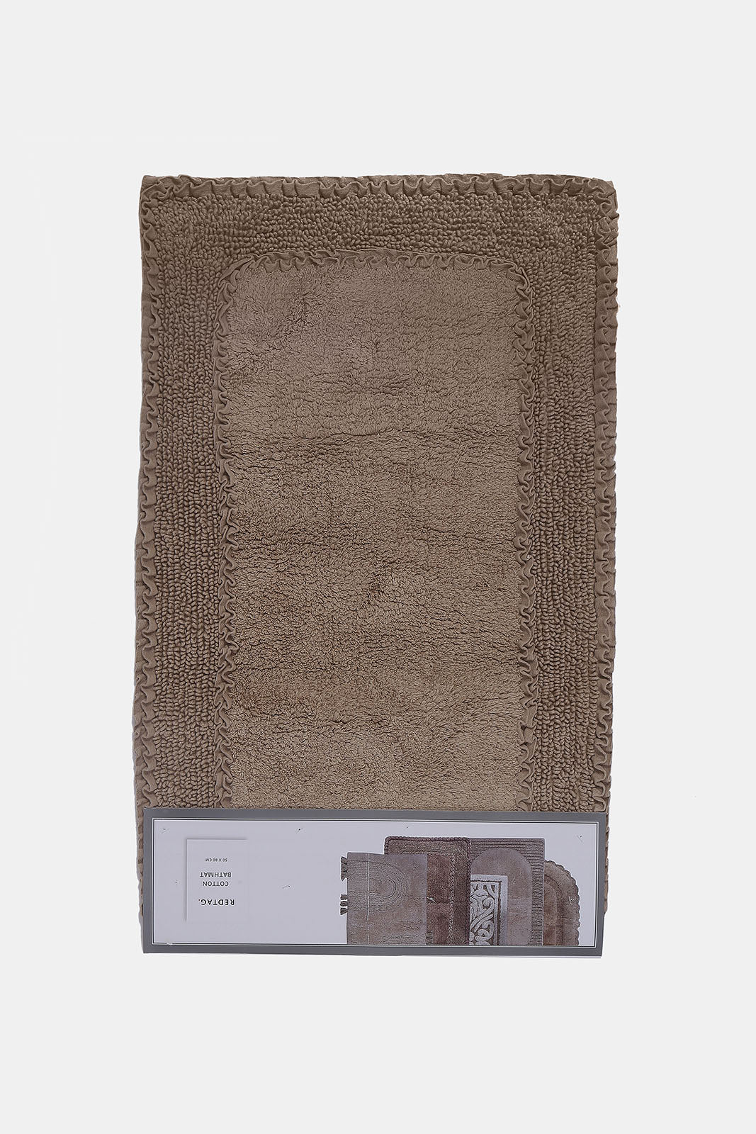 Redtag-Taupe-Embellished-Bath-Mat-Category:Bathmats,-Colour:Taupe,-Deals:2-FOR-89,-Deals:New-In,-Dept:Home,-Filter:Home-Bathroom,-HMW-BAC-Bath-Accessories,-New-In-HMW-BAC,-Non-Sale,-S23A,-Section:Homewares-Home-Bathroom-