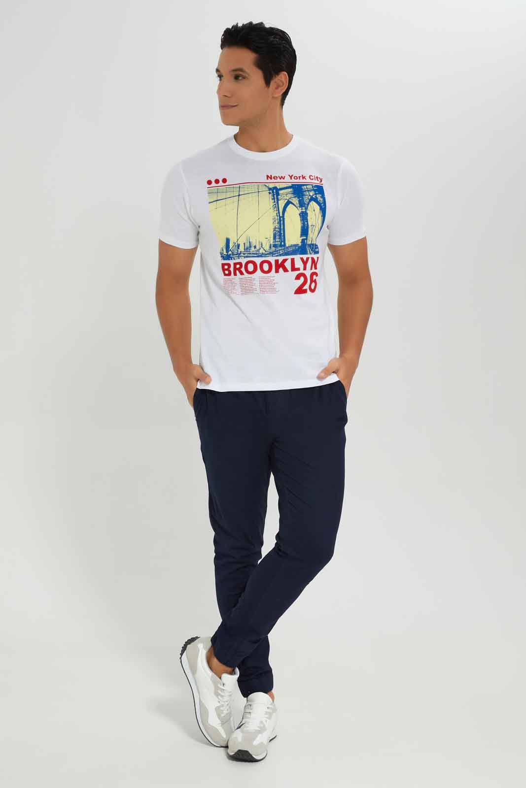 Redtag-White-Graphic-Tee-Category:T-Shirts,-Colour:White,-Deals:New-In,-Dept:Menswear,-Filter:Men's-Clothing,-Men-T-Shirts,-New-In-Men-APL,-Non-Sale,-Section:Men,-TBL,-W22A-Men's-