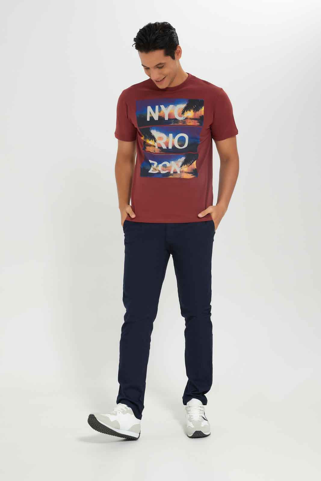 Redtag-Red-Graphic-Tee-Category:T-Shirts,-Colour:Red,-Deals:New-In,-Dept:Menswear,-Filter:Men's-Clothing,-Men-T-Shirts,-New-In-Men-APL,-Non-Sale,-Section:Men,-TBL,-W22A-Men's-