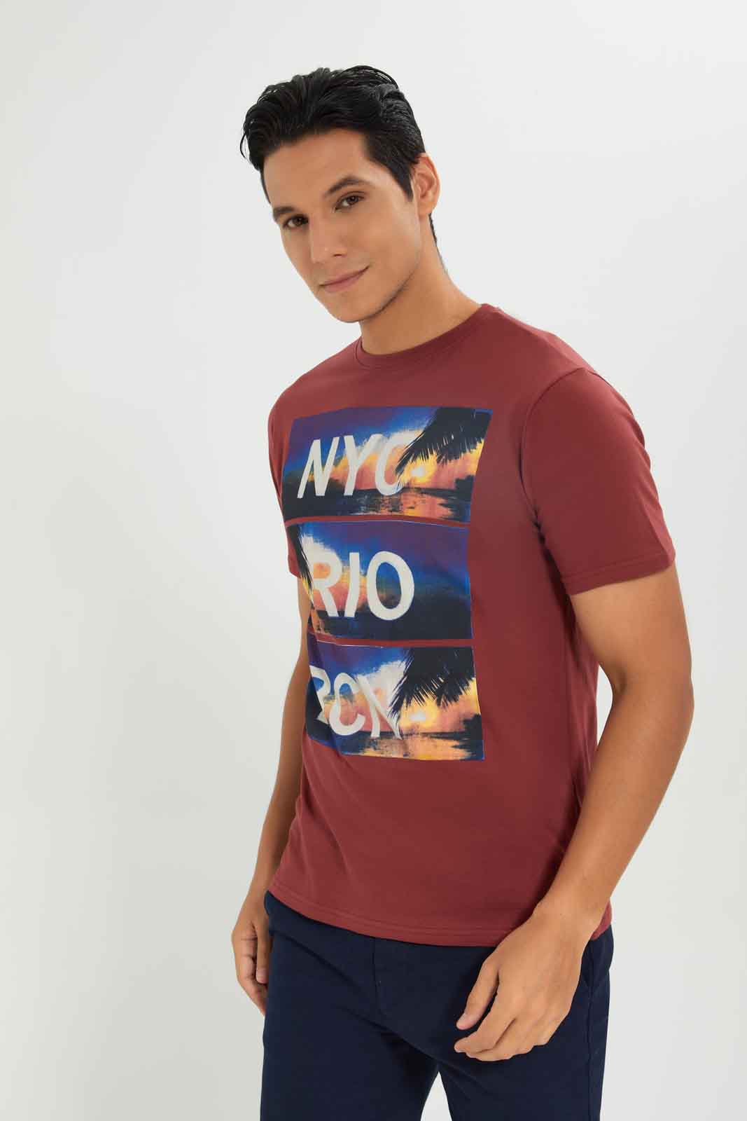 Redtag-Red-Graphic-Tee-Category:T-Shirts,-Colour:Red,-Deals:New-In,-Dept:Menswear,-Filter:Men's-Clothing,-Men-T-Shirts,-New-In-Men-APL,-Non-Sale,-Section:Men,-TBL,-W22A-Men's-