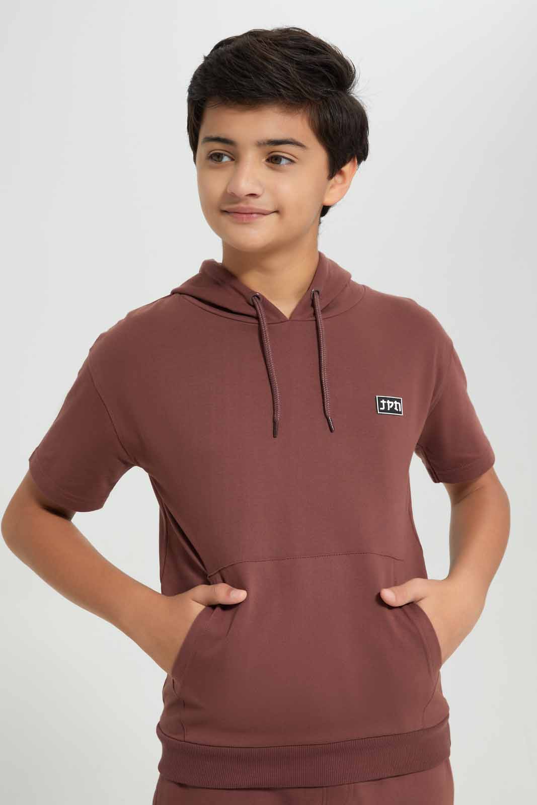 Redtag-Burgundy-S/S-Lounge-Wear-Hoodie-Sweatshirt-BSR-Sweatshirts,-Category:Sweatshirts,-Colour:Burgundy,-Deals:New-In,-Filter:Senior-Boys-(8-to-14-Yrs),-New-In-BSR-APL,-Non-Sale,-Section:Boys-(0-to-14Yrs),-W22A-Senior-Boys-9 to 14 Years