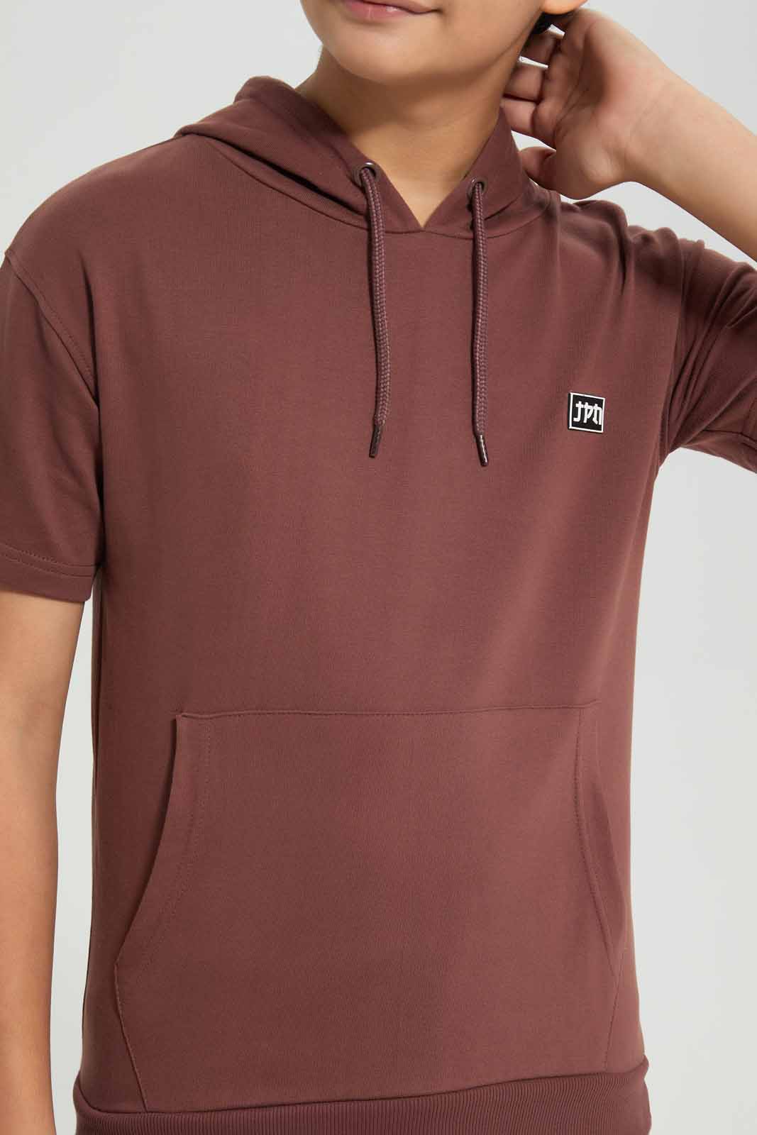 Redtag-Burgundy-S/S-Lounge-Wear-Hoodie-Sweatshirt-BSR-Sweatshirts,-Category:Sweatshirts,-Colour:Burgundy,-Deals:New-In,-Filter:Senior-Boys-(8-to-14-Yrs),-New-In-BSR-APL,-Non-Sale,-Section:Boys-(0-to-14Yrs),-W22A-Senior-Boys-9 to 14 Years