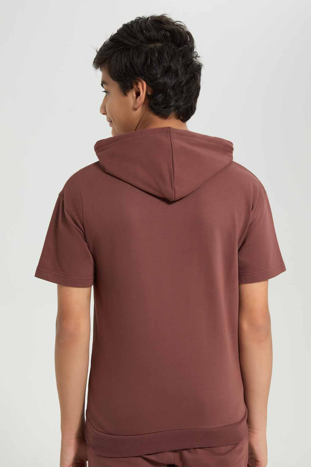 Redtag-Burgundy-S/S-Lounge-Wear-Hoodie-Sweatshirt-BSR-Sweatshirts,-Category:Sweatshirts,-Colour:Burgundy,-Deals:New-In,-Filter:Senior-Boys-(8-to-14-Yrs),-New-In-BSR-APL,-Non-Sale,-Section:Boys-(0-to-14Yrs),-W22A-Senior-Boys-9 to 14 Years