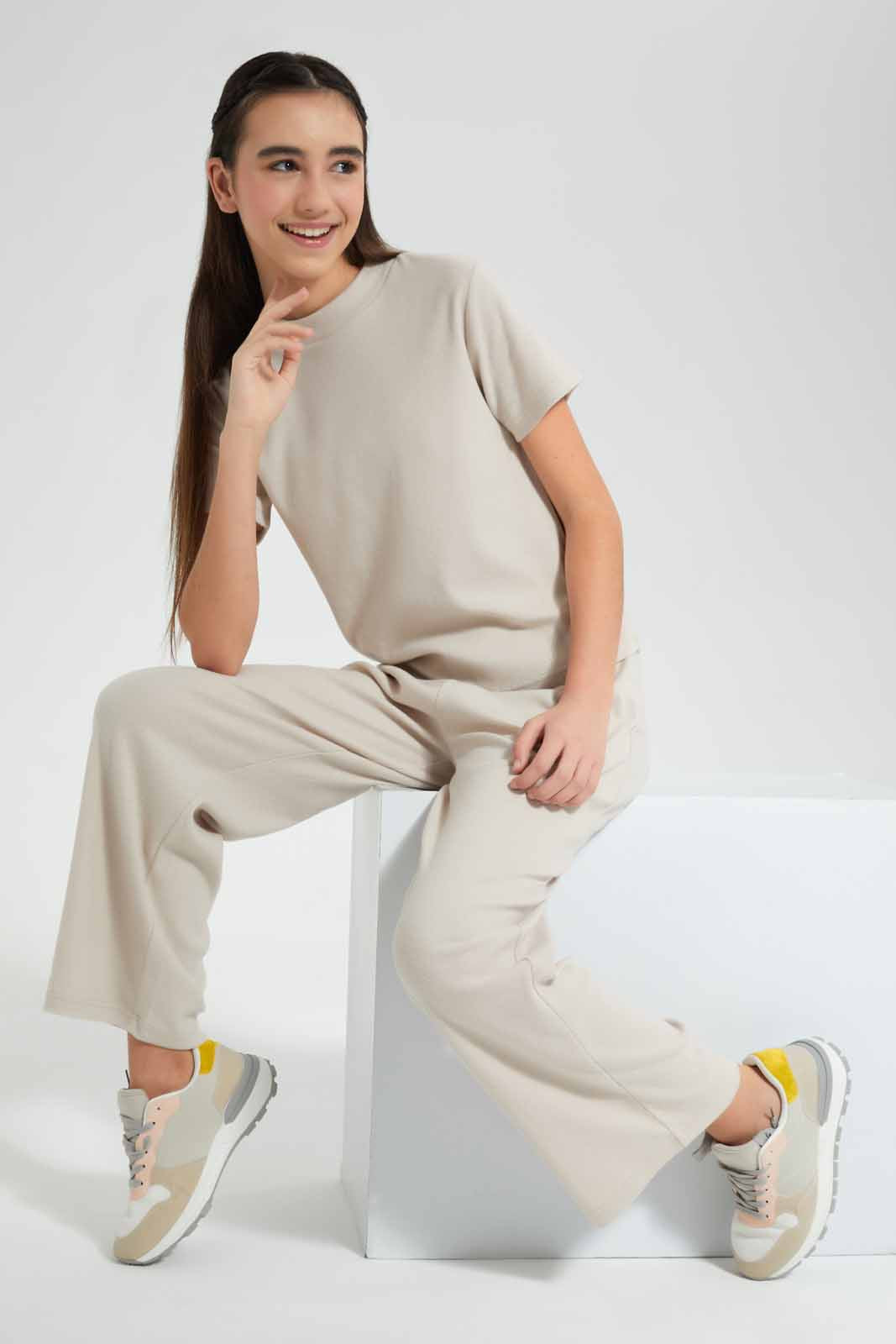 Redtag-Beige-Culottes-Category:Trousers,-Colour:Beige,-Deals:New-In,-Filter:Senior-Girls-(9-to-14-Yrs),-GSR-Trousers,-New-In-GSR-APL,-Non-Sale,-Section:Girls-(0-to-14Yrs),-W22A-Senior-Girls-9 to 14 Years