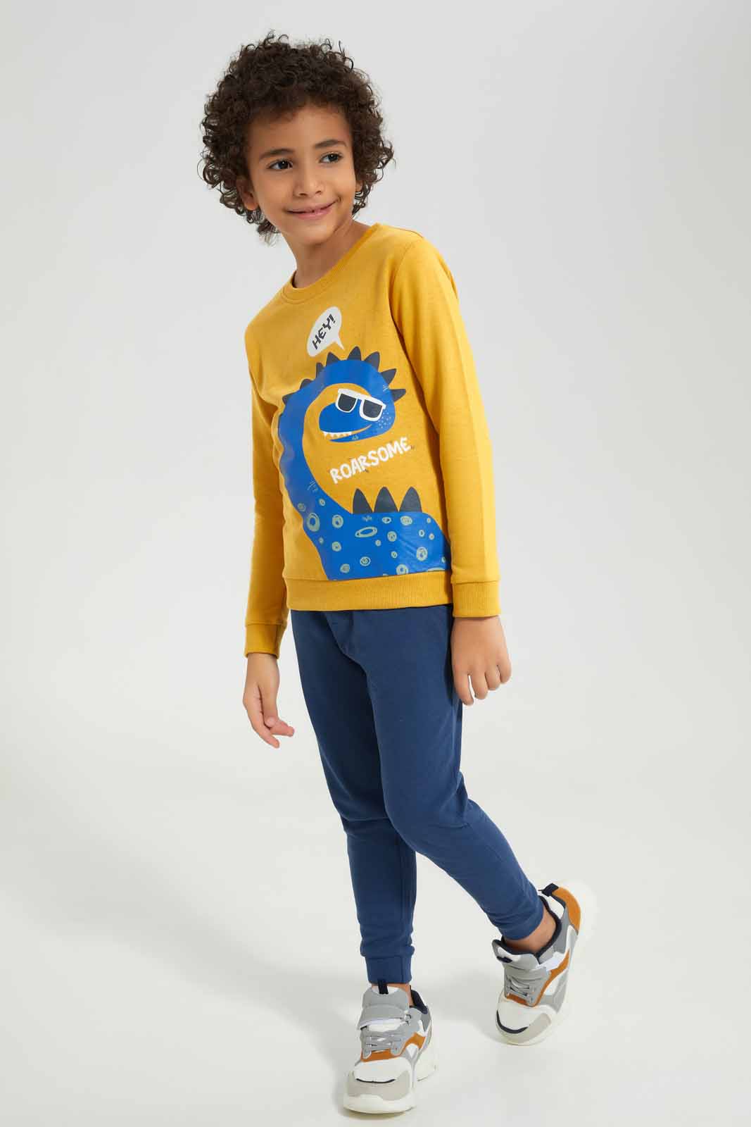 Redtag-Yellow-Crew-Neck-Printed-Sweatshirt-BOY-Sweatshirts,-Category:Sweatshirts,-Colour:Yellow,-Deals:New-In,-Filter:Boys-(2-to-8-Yrs),-New-In-BOY-APL,-Non-Sale,-Section:Boys-(0-to-14Yrs),-TBL,-W22B-Boys-2 to 8 Years