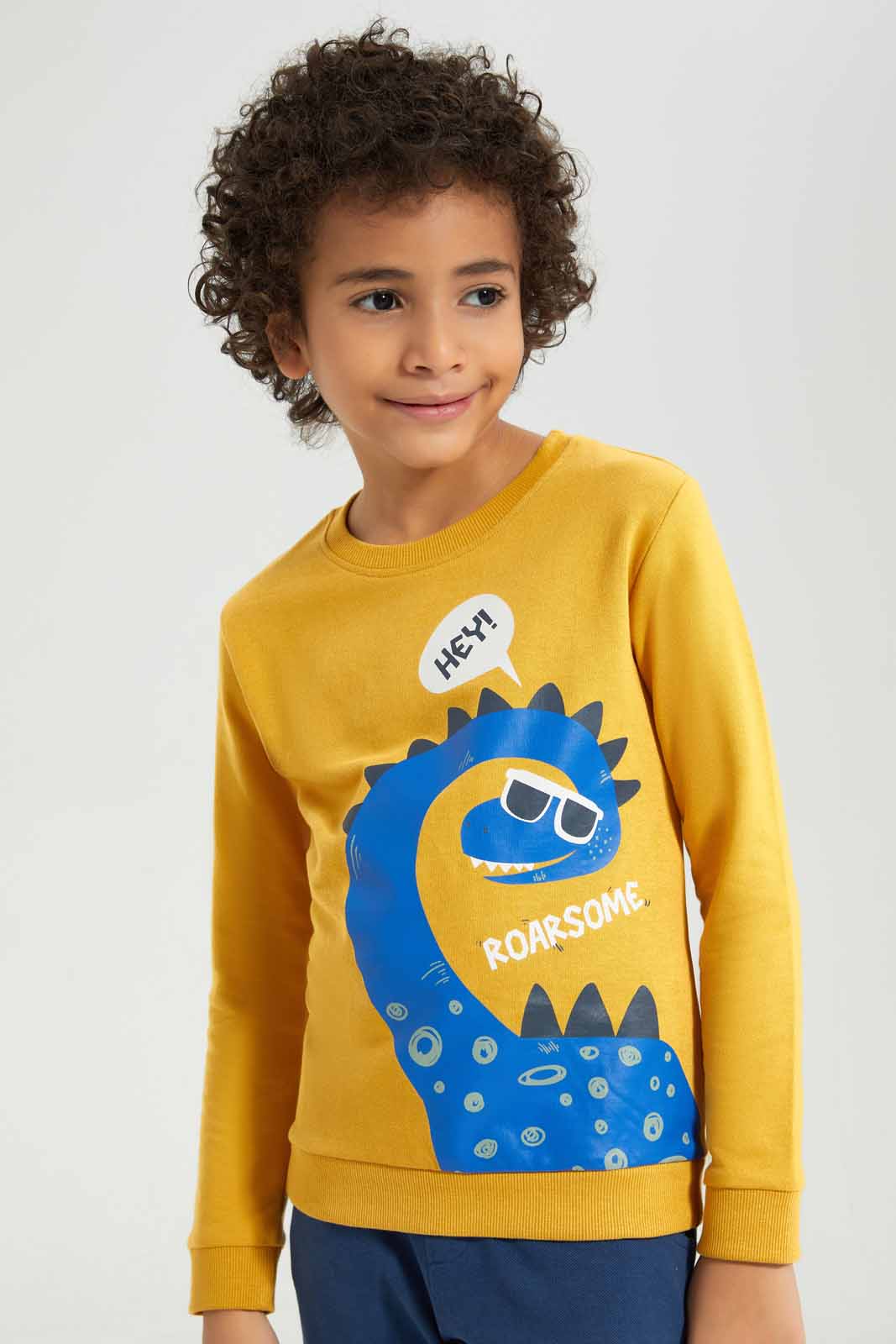 Redtag-Yellow-Crew-Neck-Printed-Sweatshirt-BOY-Sweatshirts,-Category:Sweatshirts,-Colour:Yellow,-Deals:New-In,-Filter:Boys-(2-to-8-Yrs),-New-In-BOY-APL,-Non-Sale,-Section:Boys-(0-to-14Yrs),-TBL,-W22B-Boys-2 to 8 Years