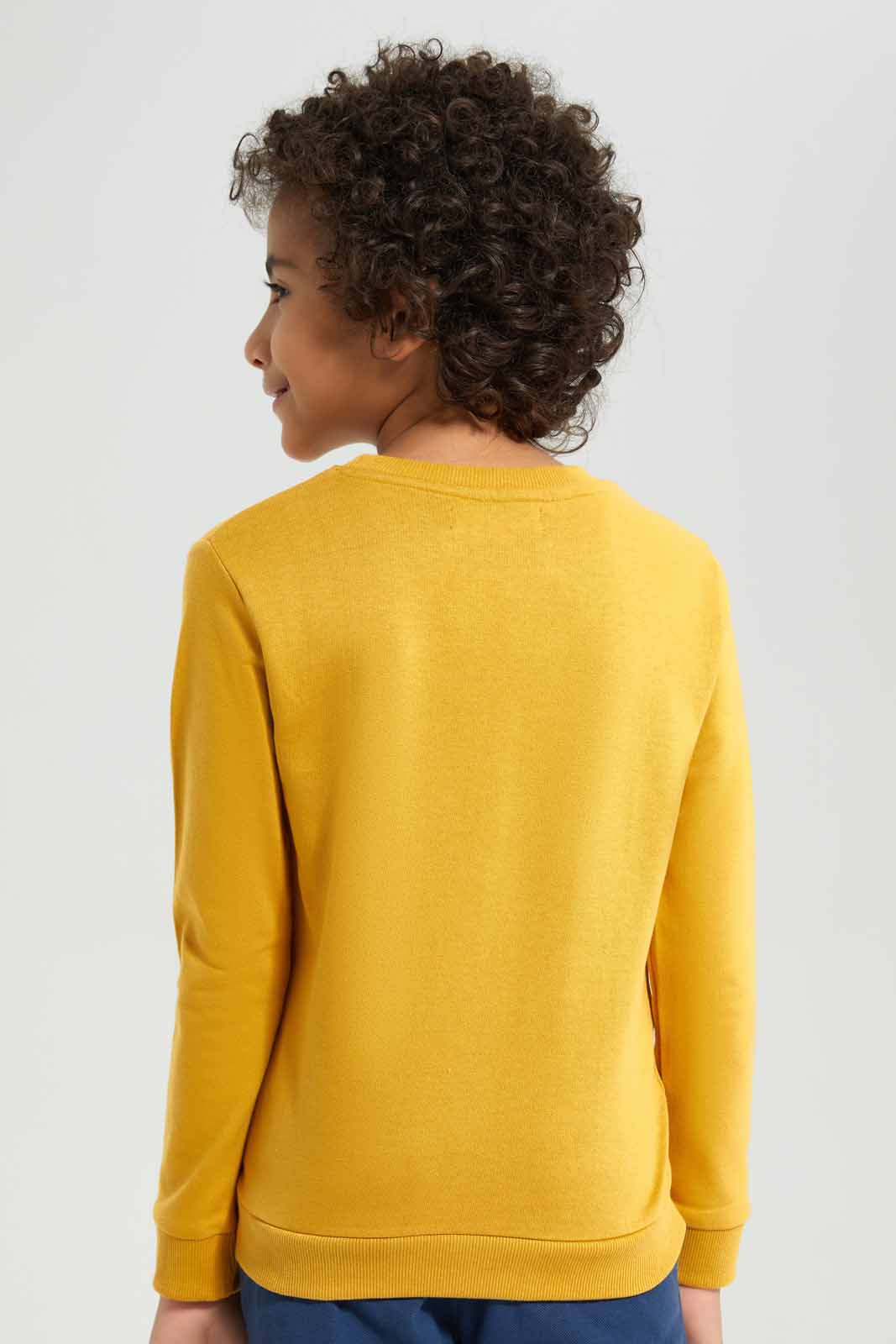 Redtag-Yellow-Crew-Neck-Printed-Sweatshirt-BOY-Sweatshirts,-Category:Sweatshirts,-Colour:Yellow,-Deals:New-In,-Filter:Boys-(2-to-8-Yrs),-New-In-BOY-APL,-Non-Sale,-Section:Boys-(0-to-14Yrs),-TBL,-W22B-Boys-2 to 8 Years