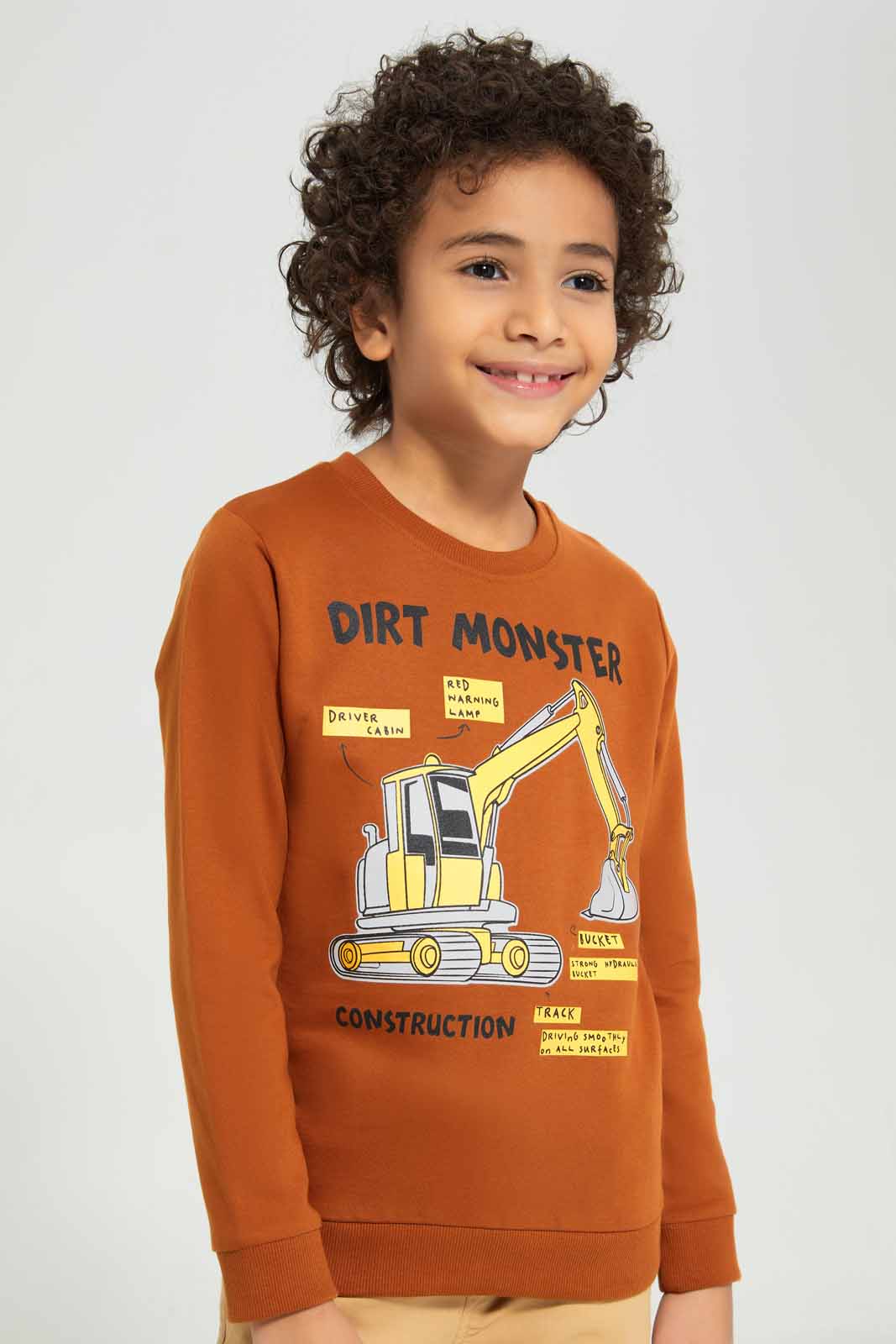 Redtag-Brown-Crew-Neck-Printed-Sweatshirt-BOY-Sweatshirts,-Category:Sweatshirts,-Colour:Brown,-Deals:New-In,-Filter:Boys-(2-to-8-Yrs),-New-In-BOY-APL,-Non-Sale,-Section:Boys-(0-to-14Yrs),-TBL,-W22B-Boys-2 to 8 Years