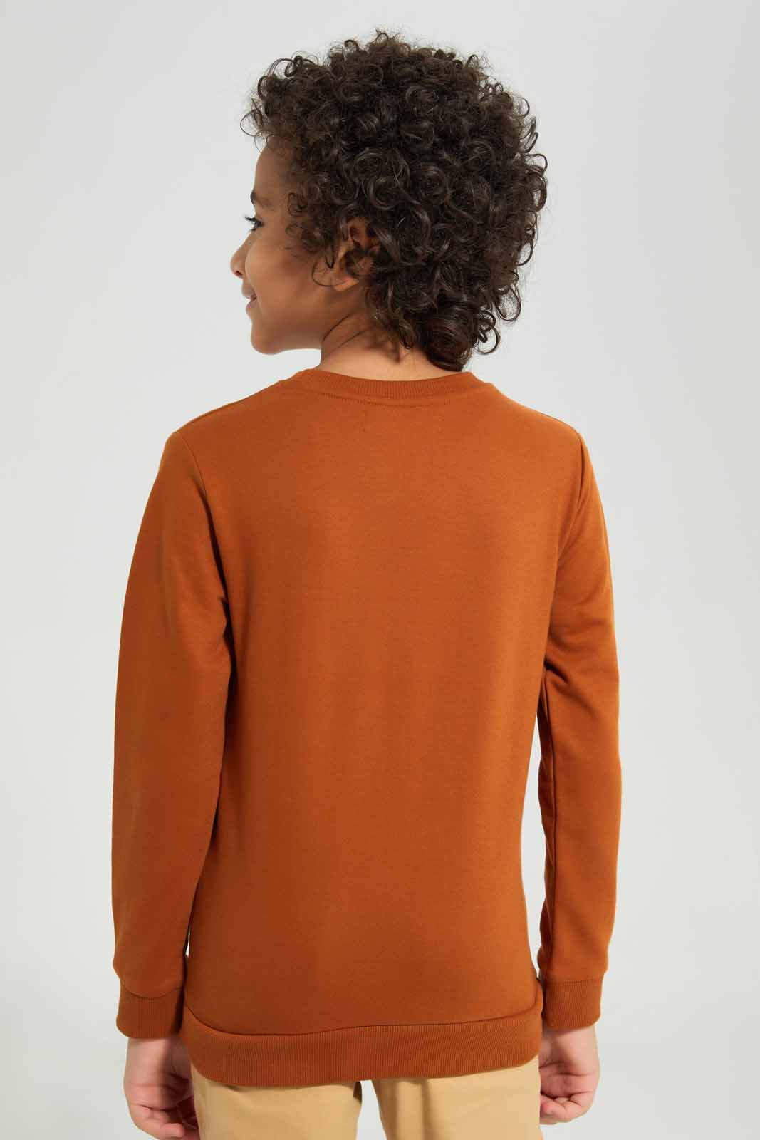 Redtag-Brown-Crew-Neck-Printed-Sweatshirt-BOY-Sweatshirts,-Category:Sweatshirts,-Colour:Brown,-Deals:New-In,-Filter:Boys-(2-to-8-Yrs),-New-In-BOY-APL,-Non-Sale,-Section:Boys-(0-to-14Yrs),-TBL,-W22B-Boys-2 to 8 Years