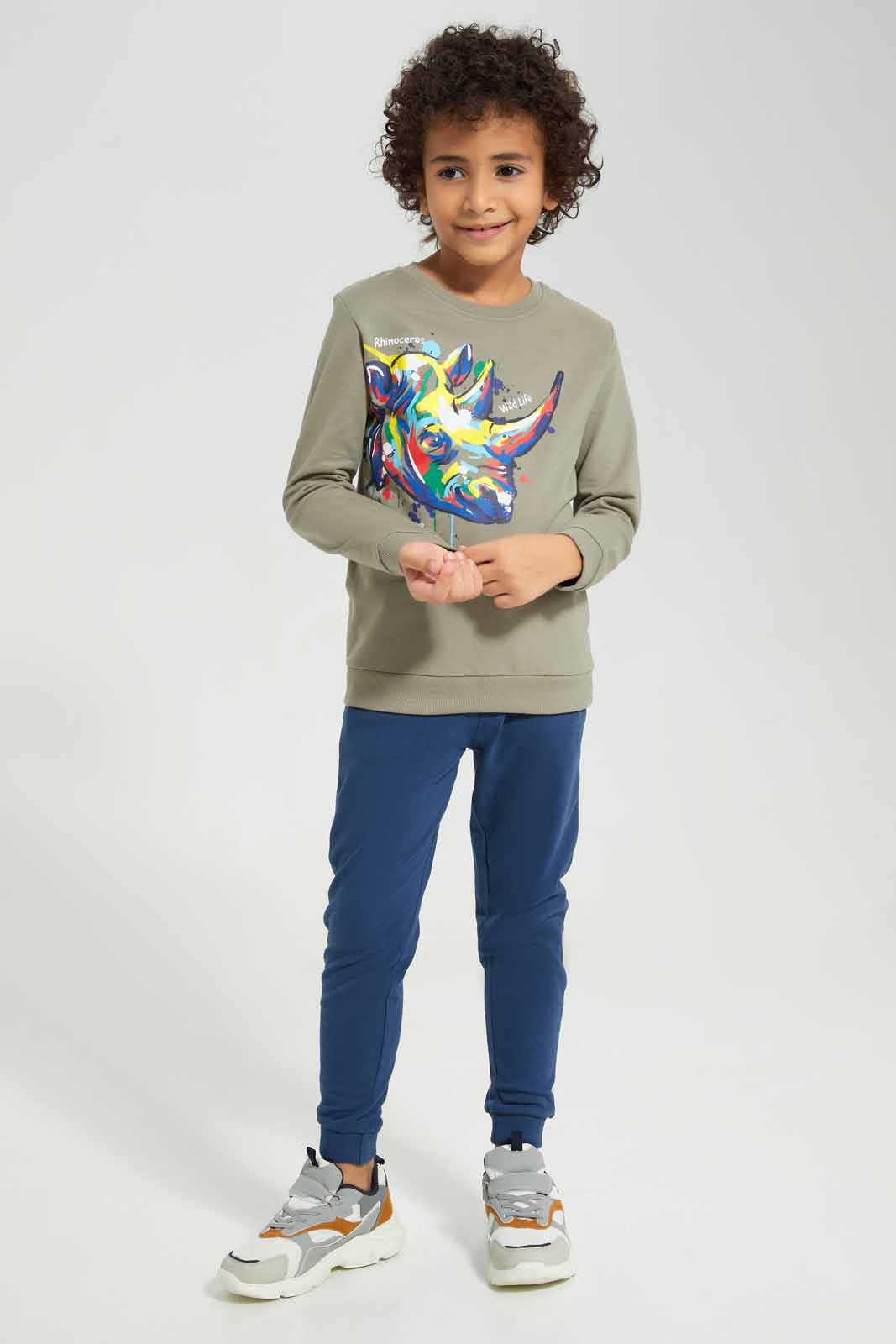 Redtag-Olive-Crew-Neck-Printed-Sweatshirt-BOY-Sweatshirts,-Category:Sweatshirts,-Colour:Olive,-Deals:New-In,-Filter:Boys-(2-to-8-Yrs),-New-In-BOY-APL,-Non-Sale,-Section:Boys-(0-to-14Yrs),-TBL,-W22B-Boys-2 to 8 Years