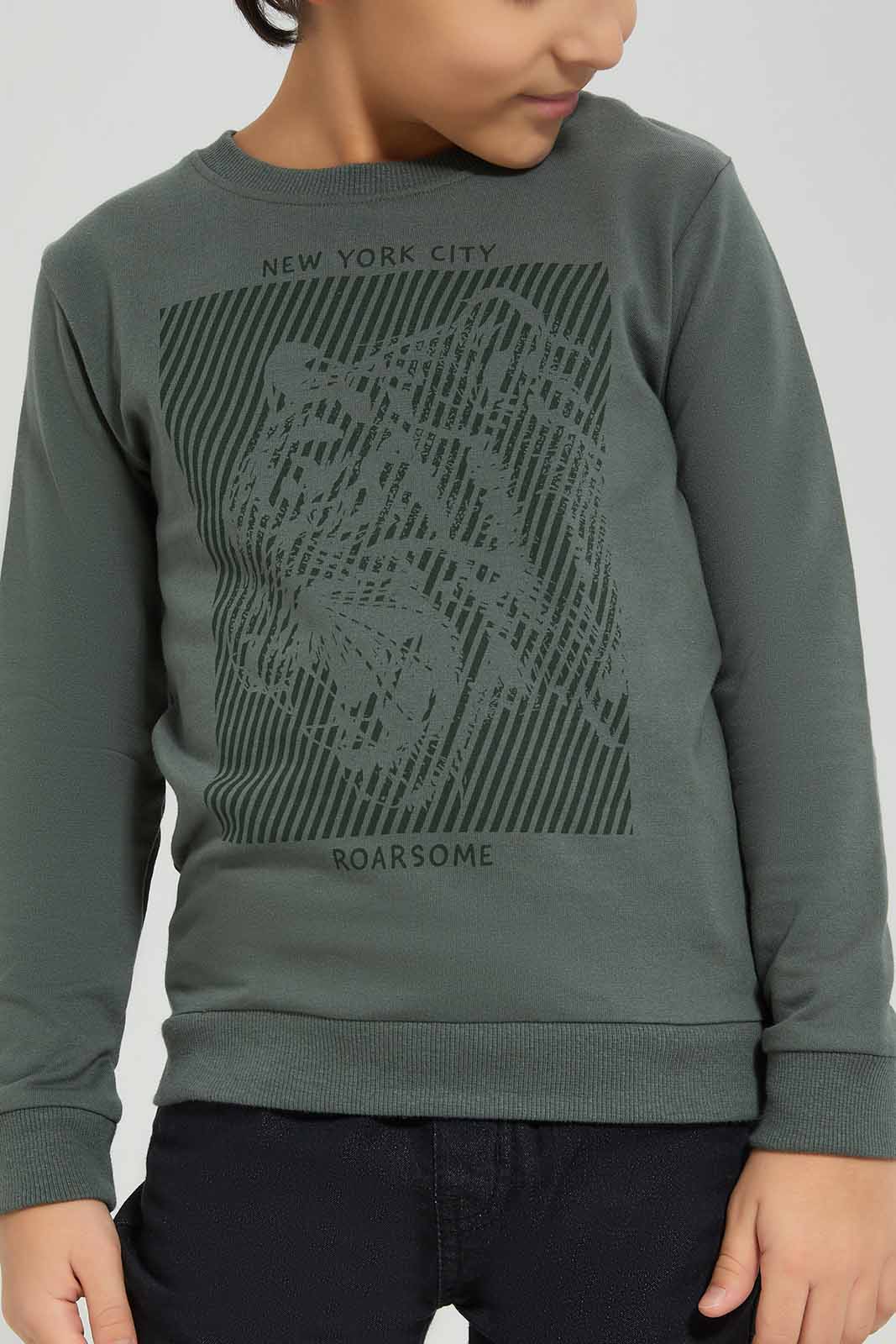 Redtag-Green-Crew-Neck-Printed-Sweatshirt-BOY-Sweatshirts,-Category:Sweatshirts,-Colour:Green,-Deals:New-In,-Filter:Boys-(2-to-8-Yrs),-New-In-BOY-APL,-Non-Sale,-Section:Boys-(0-to-14Yrs),-TBL,-W22B-Boys-2 to 8 Years