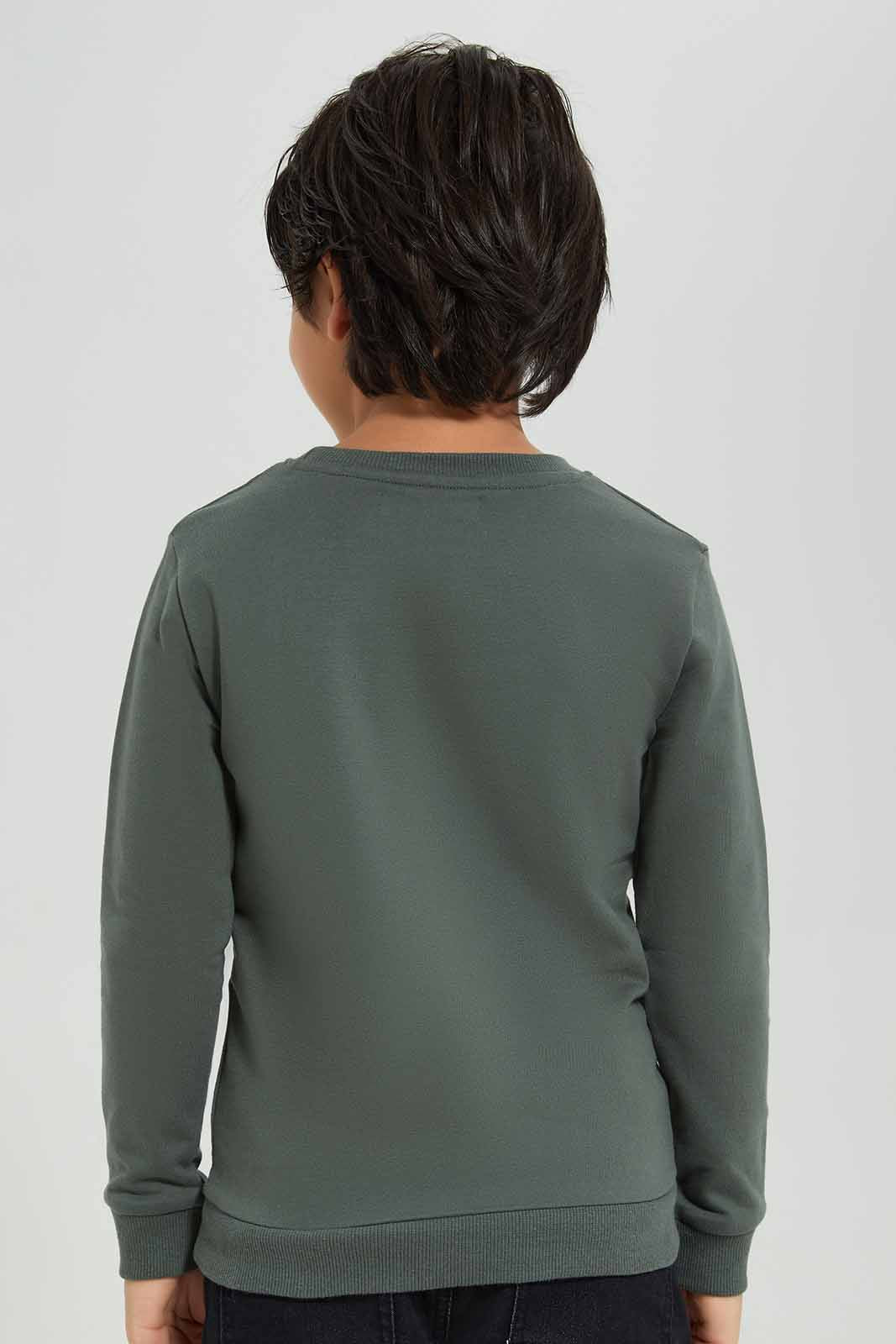 Redtag-Green-Crew-Neck-Printed-Sweatshirt-BOY-Sweatshirts,-Category:Sweatshirts,-Colour:Green,-Deals:New-In,-Filter:Boys-(2-to-8-Yrs),-New-In-BOY-APL,-Non-Sale,-Section:Boys-(0-to-14Yrs),-TBL,-W22B-Boys-2 to 8 Years