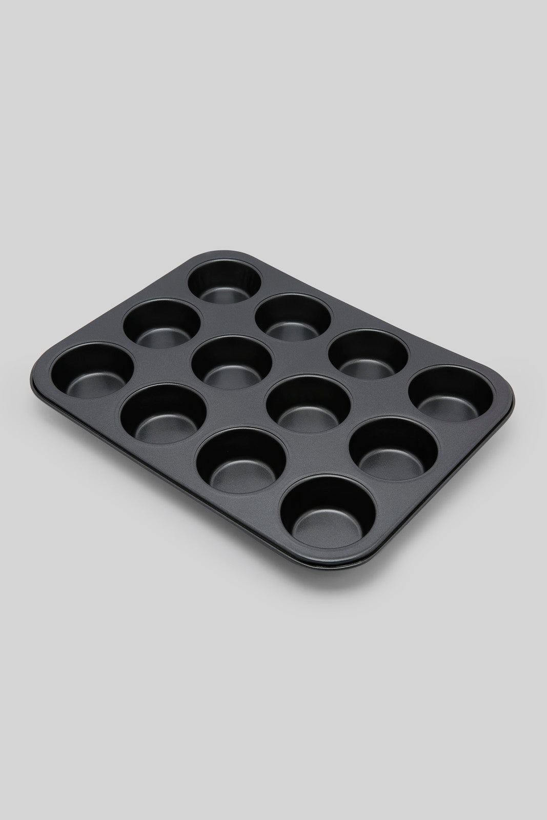 Redtag-Grey-12Cups-Muffin-Pan-Category:Bakeware,-Colour:Grey,-Deals:New-In,-Dept:Home,-Filter:Home-Dining,-HMW-DIN-Cookware,-New-In-HMW-DIN,-Non-Sale,-Section:Homewares,-W22B-Home-Dining-