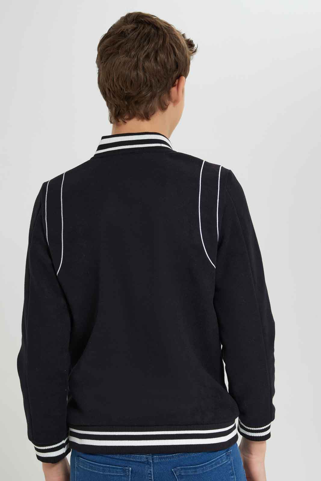 Redtag-Black-EHW-Baseball-Jacket-BSR-Jackets,-Category:Jackets,-Colour:Black,-Deals:New-In,-Dept:Boys,-EHW,-Filter:Senior-Boys-(8-to-14-Yrs),-New-In-BSR-APL,-Non-Sale,-Section:Boys-(0-to-14Yrs),-W22B-Senior-Boys-9 to 14 Years