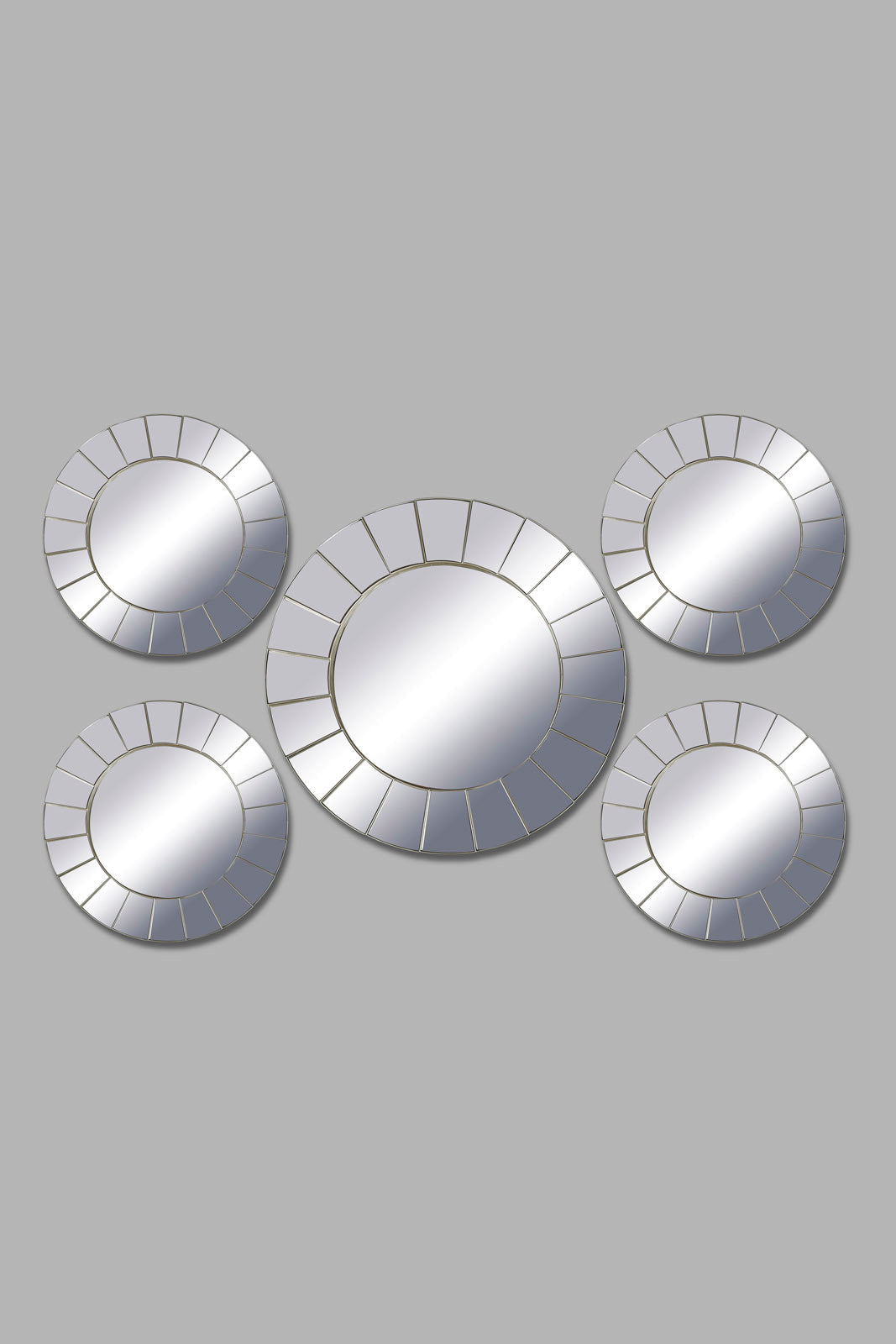 Redtag-Gold-Round-Decorative-Mirror-Set(5Piece)-Category:Mirrors,-Colour:Gold,-Deals:New-In,-Dept:Home,-Filter:Home-Decor,-HMW-HOM-Wall-Decor-&-Mirrors,-New-In-HMW-HOM,-Non-Sale,-Section:Homewares,-W22A-Home-Decor-