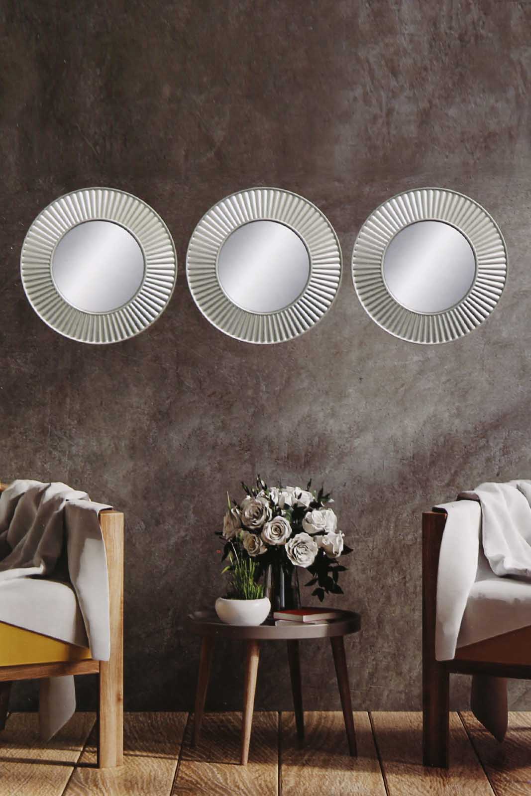 Redtag-Gold-Round-Decorative-Mirror-Set(3-Piece)-Category:Mirrors,-Colour:Gold,-Deals:New-In,-Dept:Home,-Filter:Home-Decor,-HMW-HOM-Wall-Decor-&-Mirrors,-New-In-HMW-HOM,-Non-Sale,-Section:Homewares,-W22A-Home-Decor-