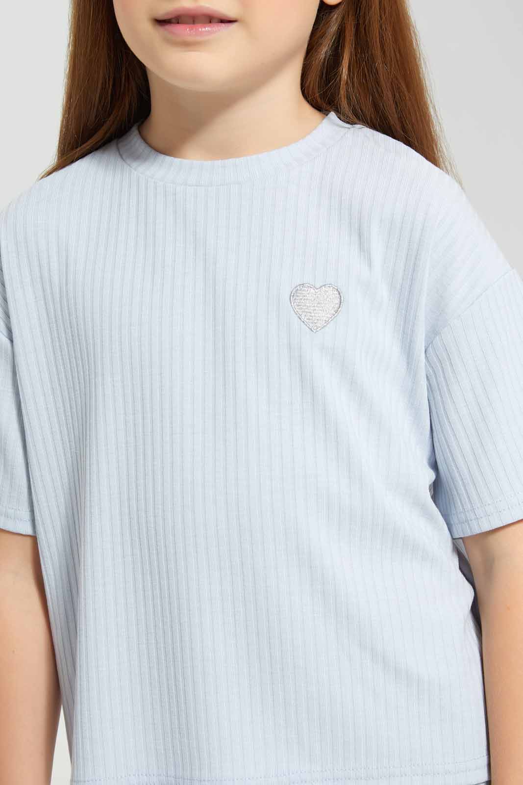 Redtag-Charcoal-Loungewear-LS-Rib-Peplum-Tee-Category:Sweatshirts,-Colour:Charcoal,-Deals:New-In,-Filter:Girls-(2-to-8-Yrs),-GIR-Sweatshirts,-New-In-GIR-APL,-Non-Sale,-Section:Girls-(0-to-14Yrs),-W22A-Girls-2 to 8 Years