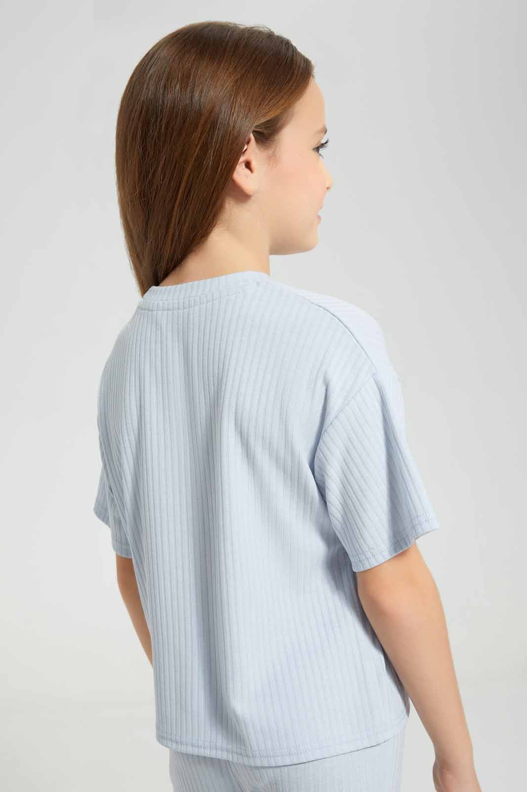 Redtag-Charcoal-Loungewear-LS-Rib-Peplum-Tee-Category:Sweatshirts,-Colour:Charcoal,-Deals:New-In,-Filter:Girls-(2-to-8-Yrs),-GIR-Sweatshirts,-New-In-GIR-APL,-Non-Sale,-Section:Girls-(0-to-14Yrs),-W22A-Girls-2 to 8 Years