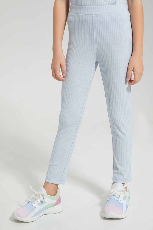 Redtag-Charcoal-Loungewear-LS-Rib-Legging-Category:Joggers,-Colour:Charcoal,-Deals:New-In,-Filter:Girls-(2-to-8-Yrs),-GIR-Joggers,-New-In-GIR-APL,-Non-Sale,-Section:Girls-(0-to-14Yrs),-W22A-Girls-2 to 8 Years