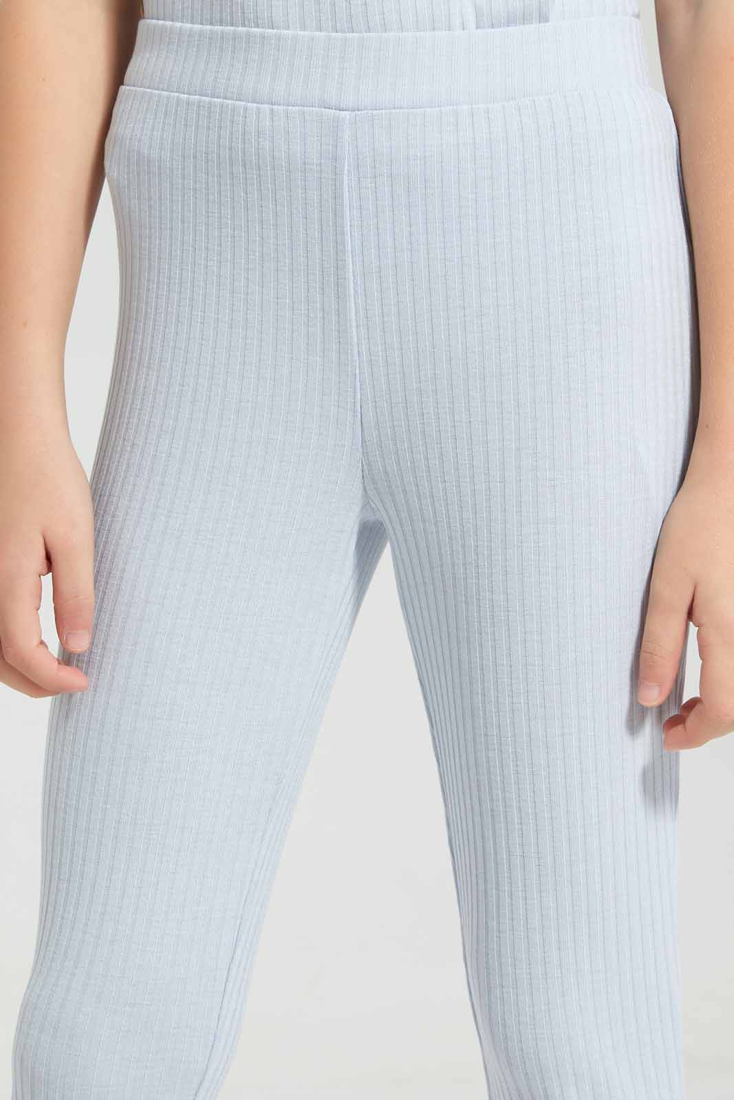 Redtag-Charcoal-Loungewear-LS-Rib-Legging-Category:Joggers,-Colour:Charcoal,-Deals:New-In,-Filter:Girls-(2-to-8-Yrs),-GIR-Joggers,-New-In-GIR-APL,-Non-Sale,-Section:Girls-(0-to-14Yrs),-W22A-Girls-2 to 8 Years
