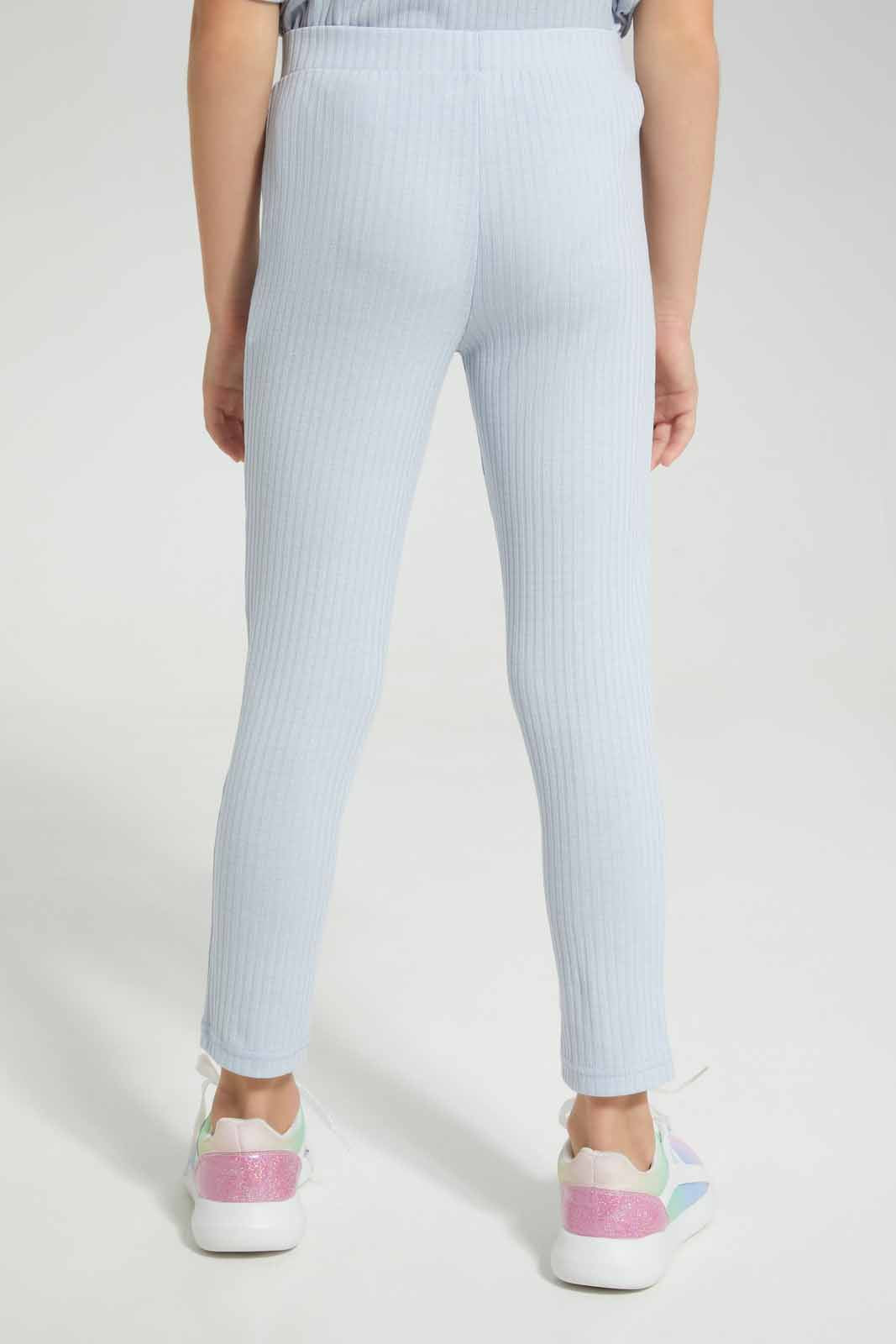 Redtag-Charcoal-Loungewear-LS-Rib-Legging-Category:Joggers,-Colour:Charcoal,-Deals:New-In,-Filter:Girls-(2-to-8-Yrs),-GIR-Joggers,-New-In-GIR-APL,-Non-Sale,-Section:Girls-(0-to-14Yrs),-W22A-Girls-2 to 8 Years