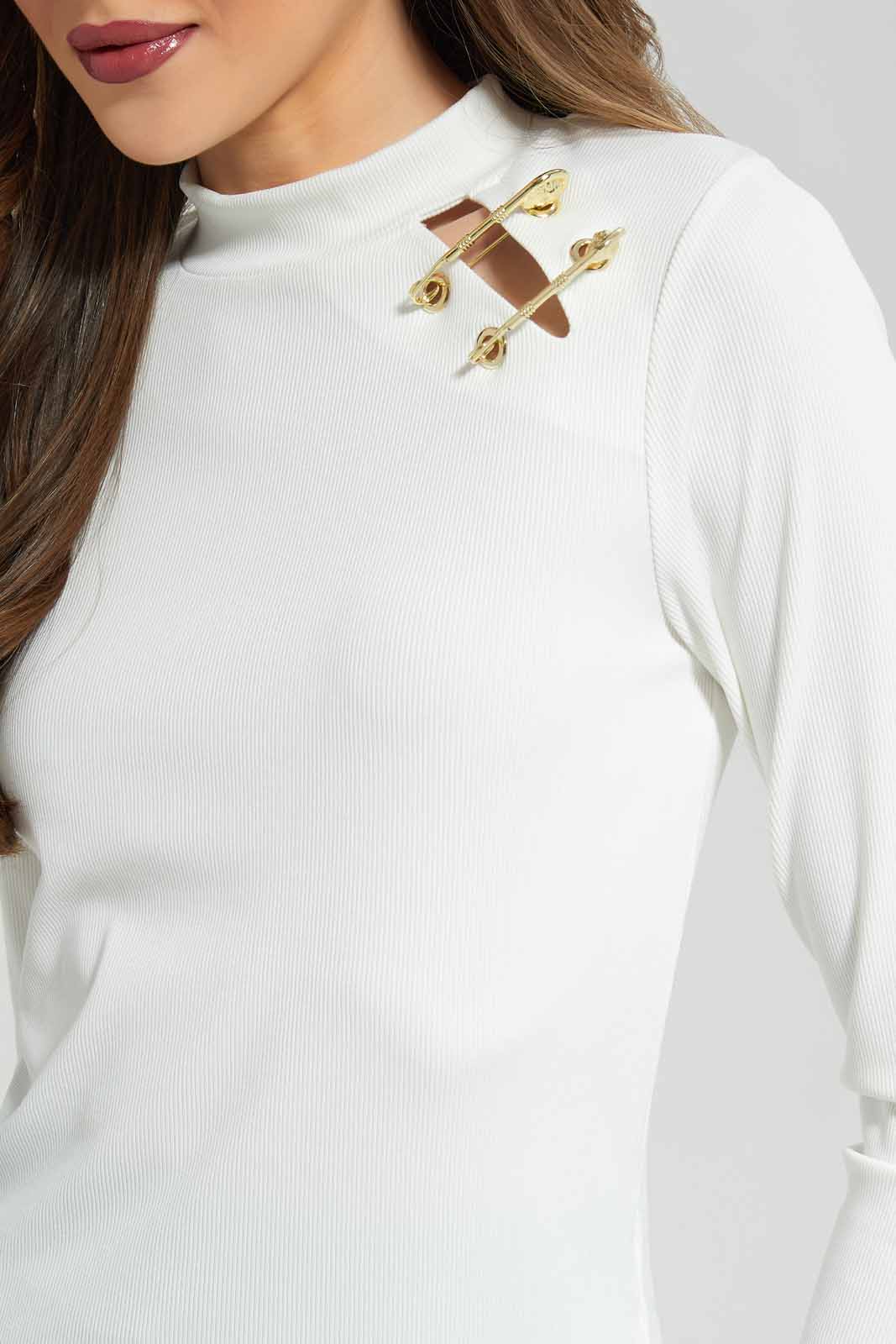 Redtag-Ivory-High-Neck-Top-With-Metal-Hardware-Detail-Category:Tops,-Colour:Ivory,-Deals:New-In,-Filter:Women's-Clothing,-LDC,-LDC-Tops,-New-In-LDC-APL,-Non-Sale,-Section:Women,-W22B-Women's-